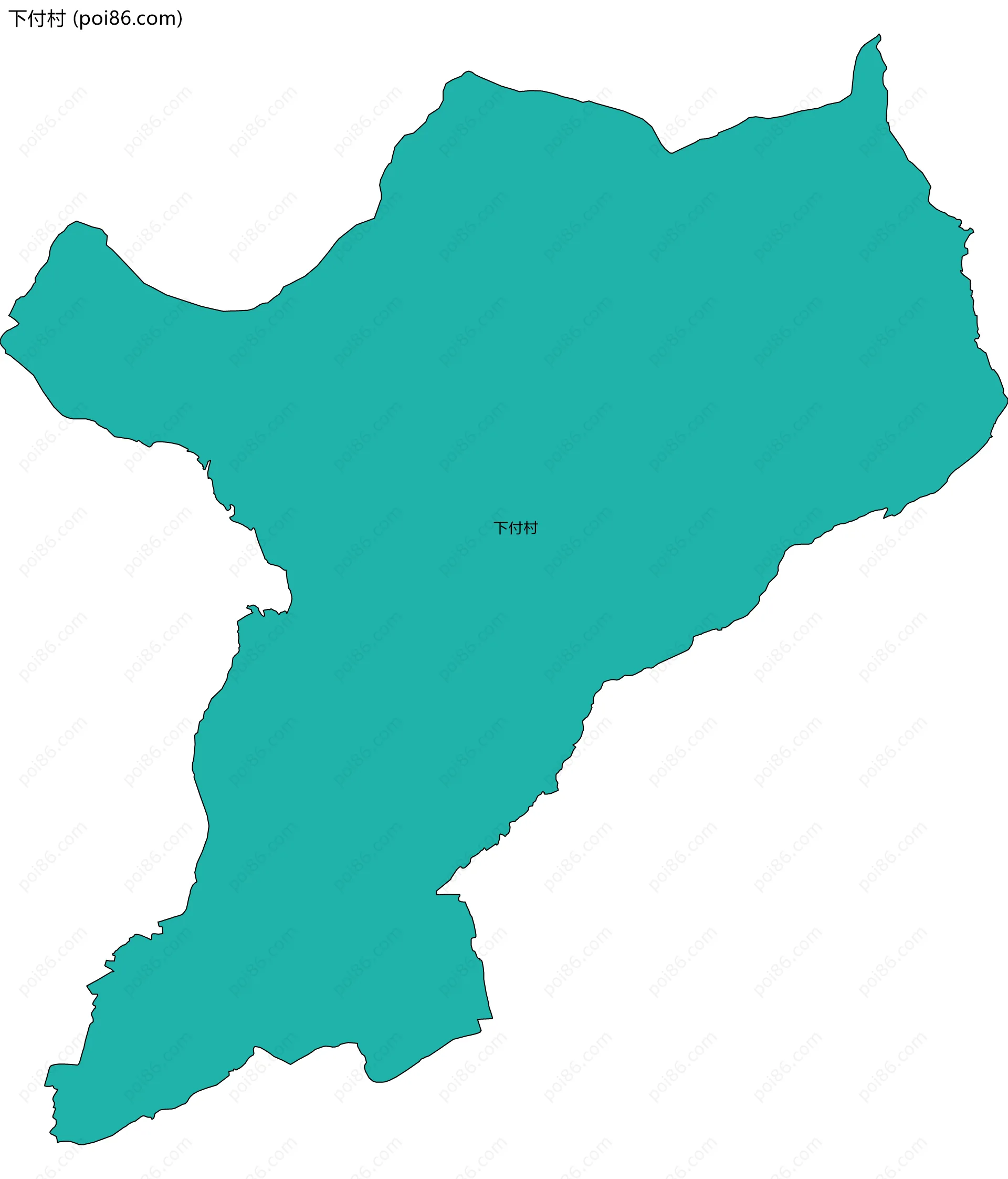 下付村边界地图