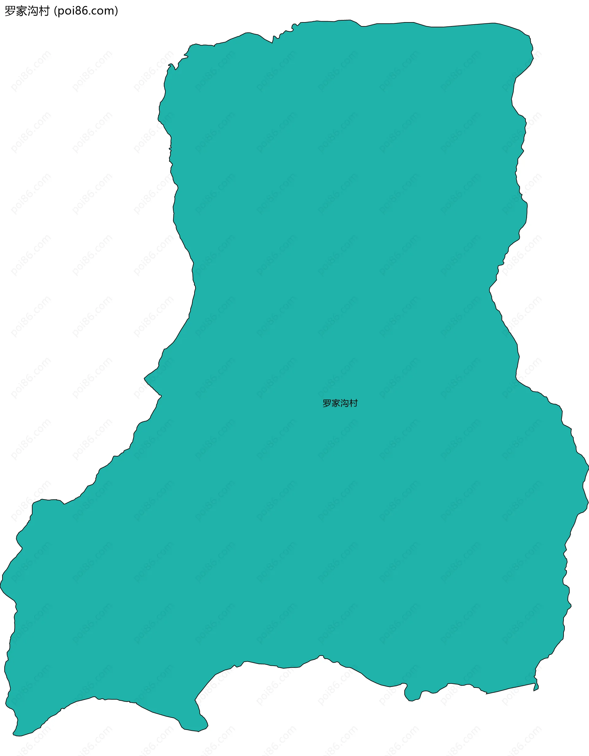 罗家沟村边界地图