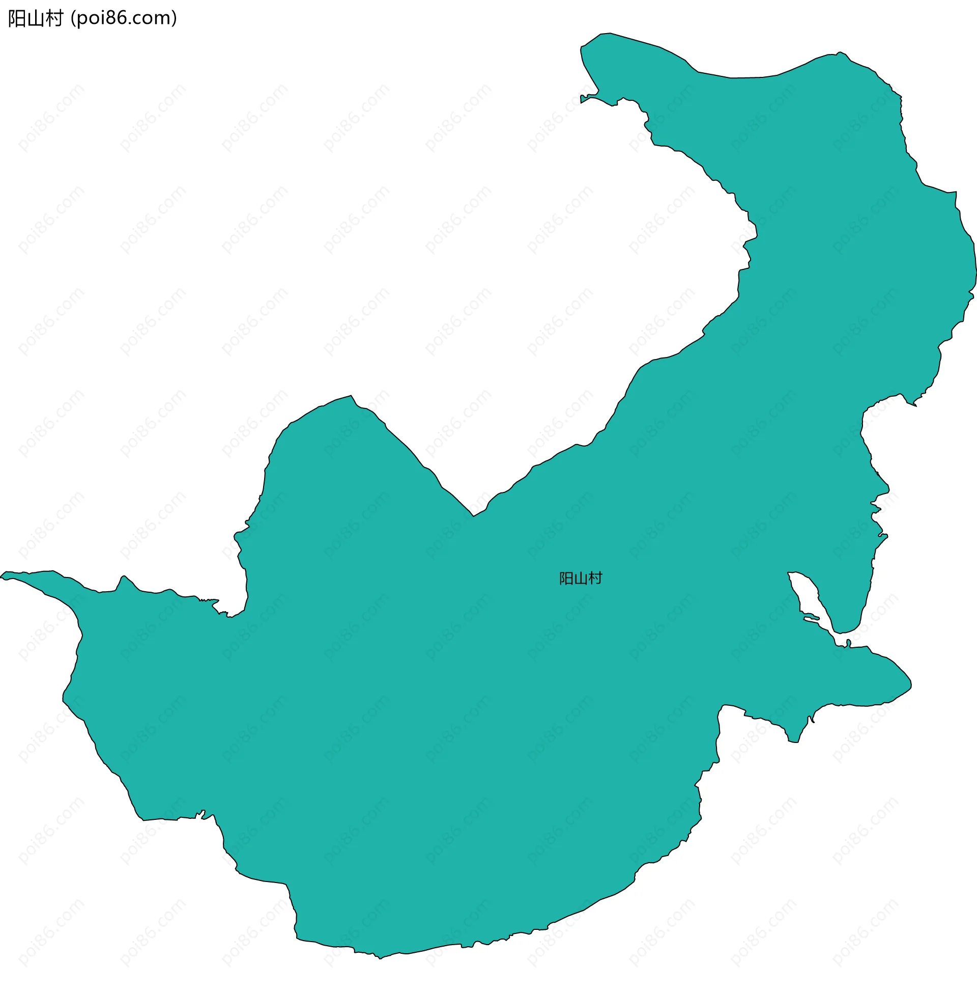 阳山村边界地图