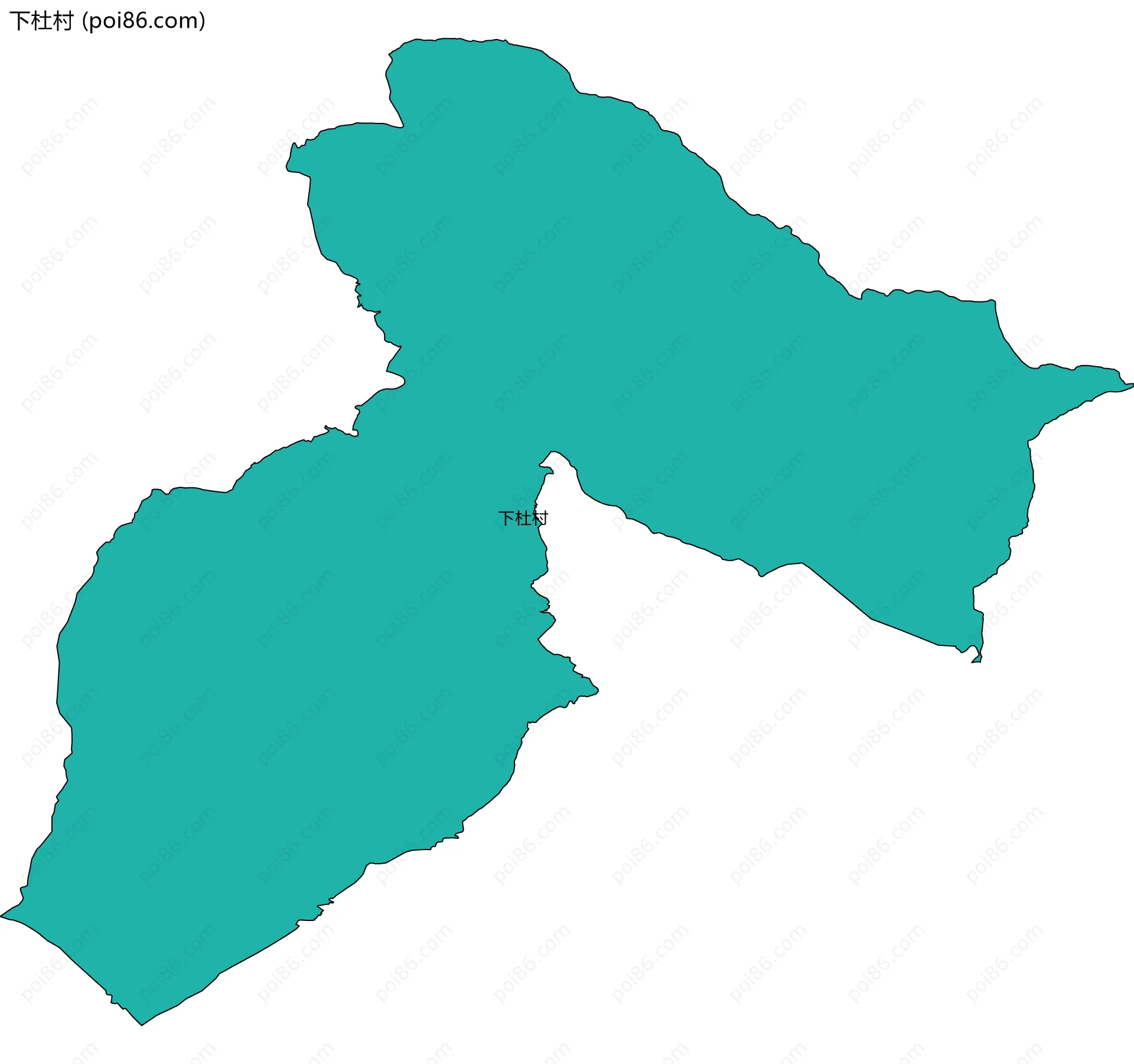 下杜村边界地图