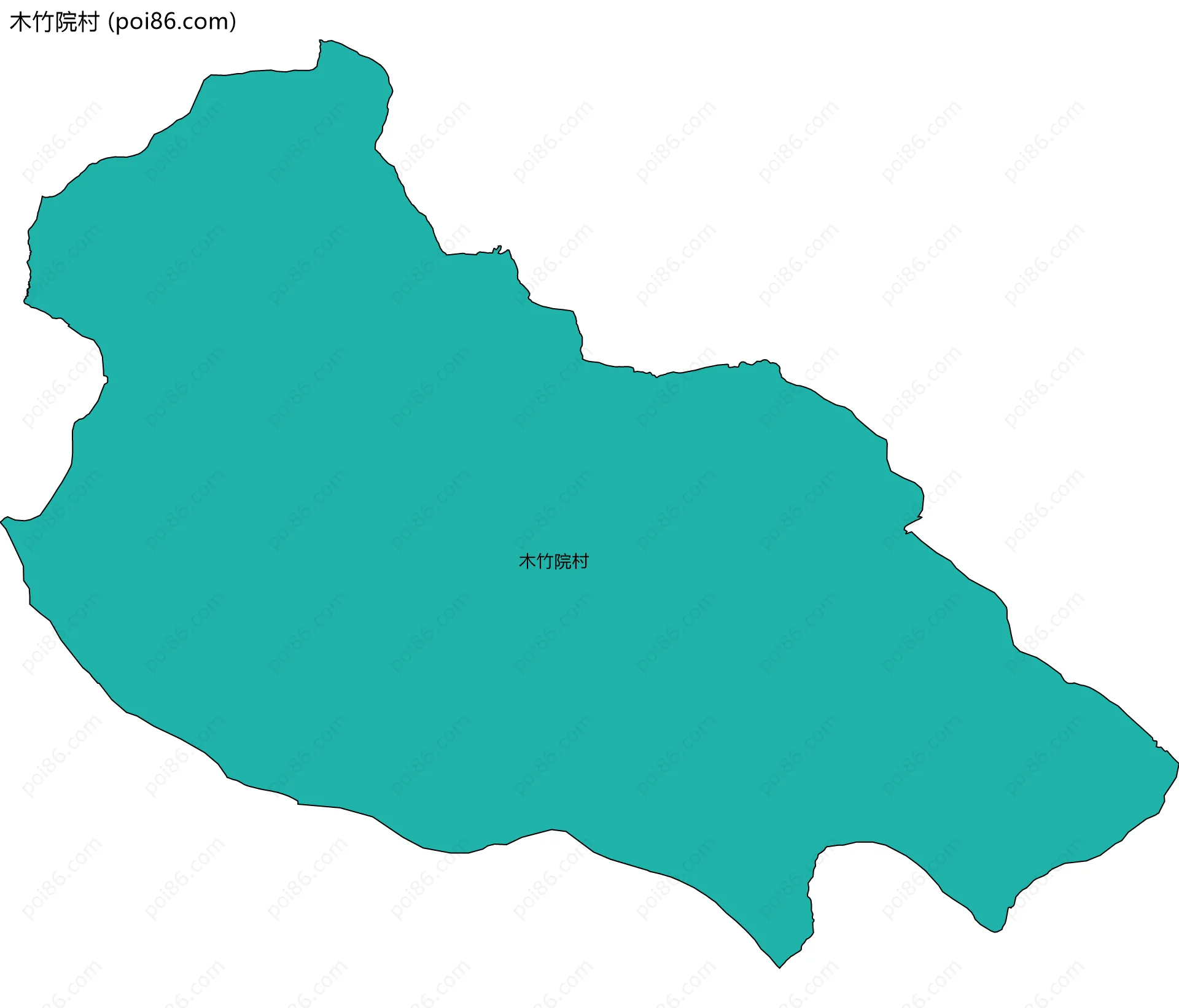 木竹院村边界地图