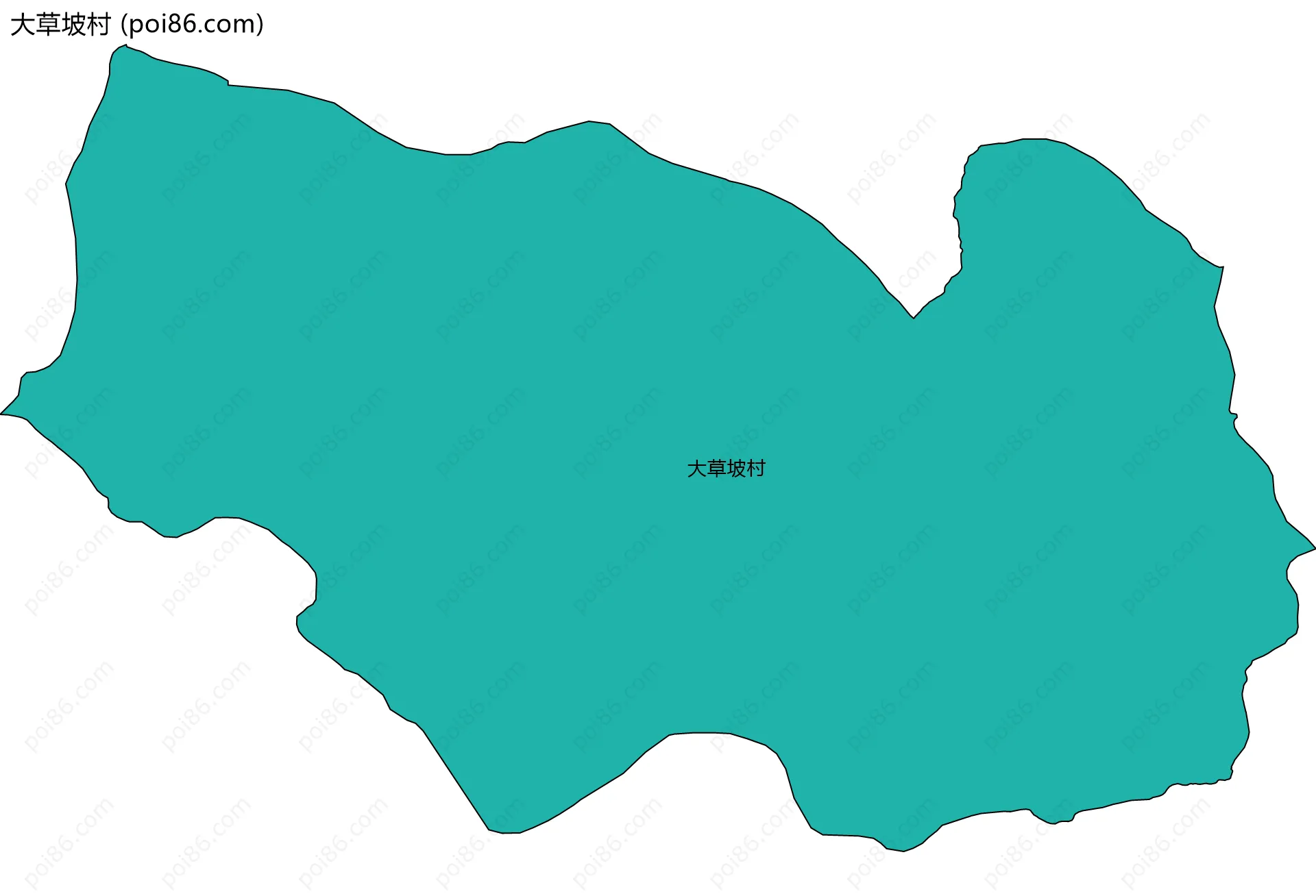 大草坡村边界地图