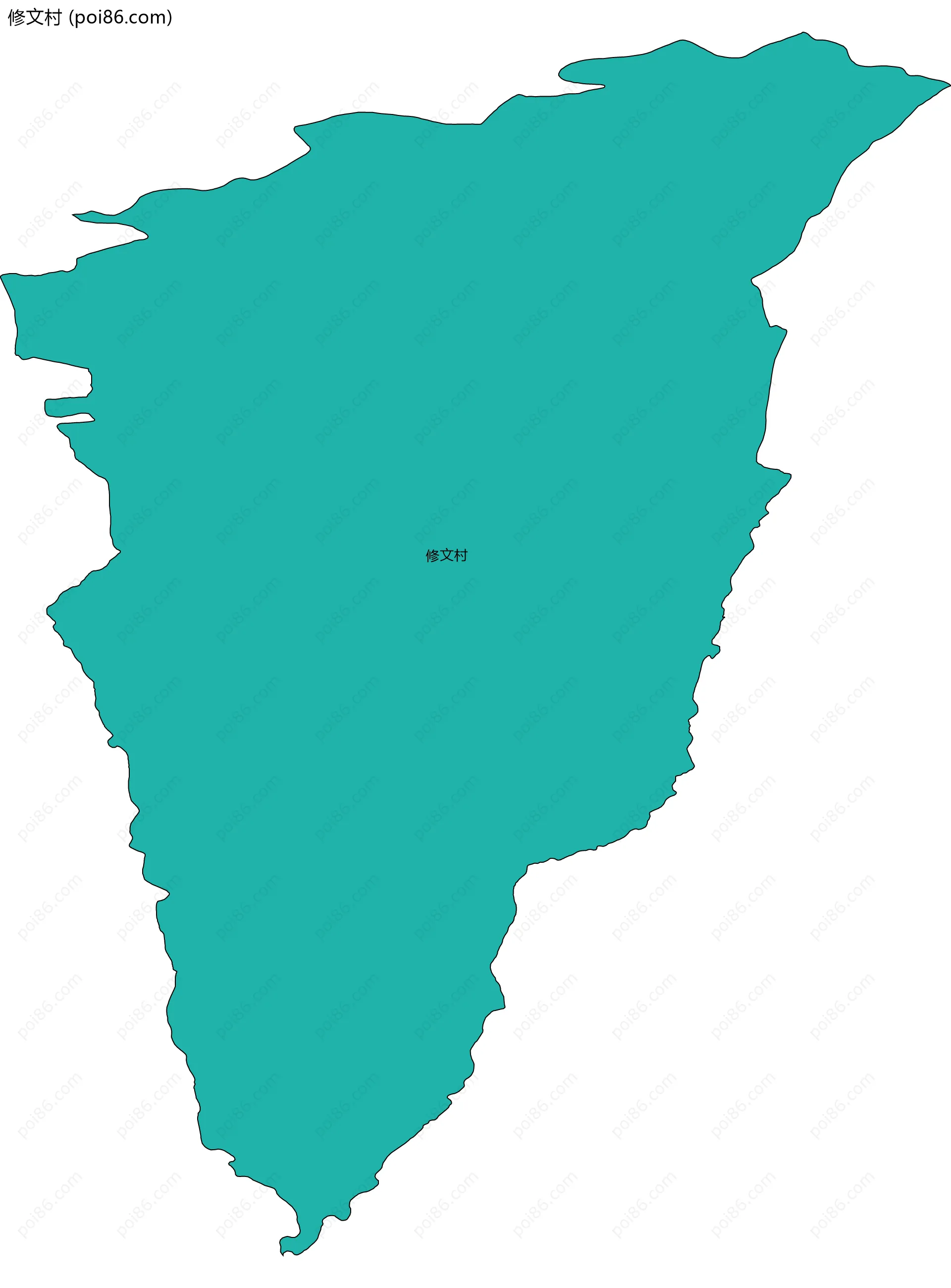 修文村边界地图