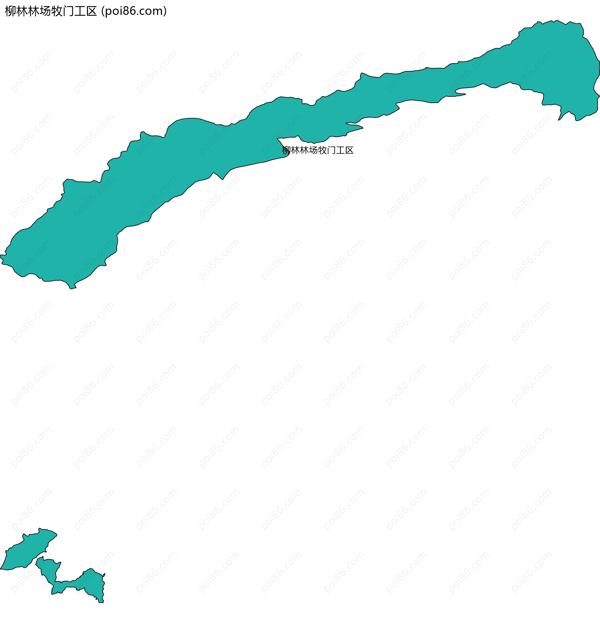 柳林林场牧门工区边界地图