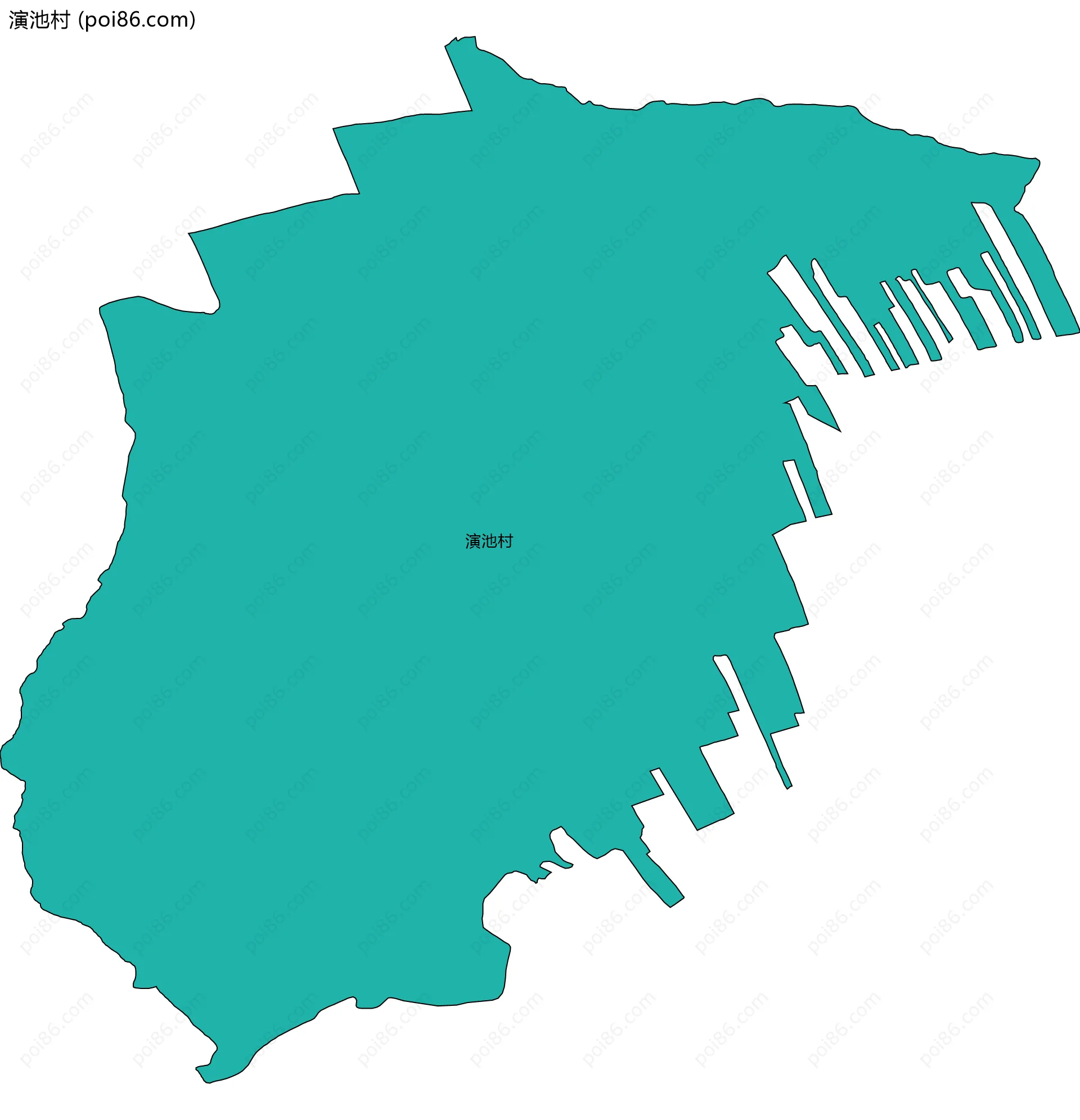 演池村边界地图