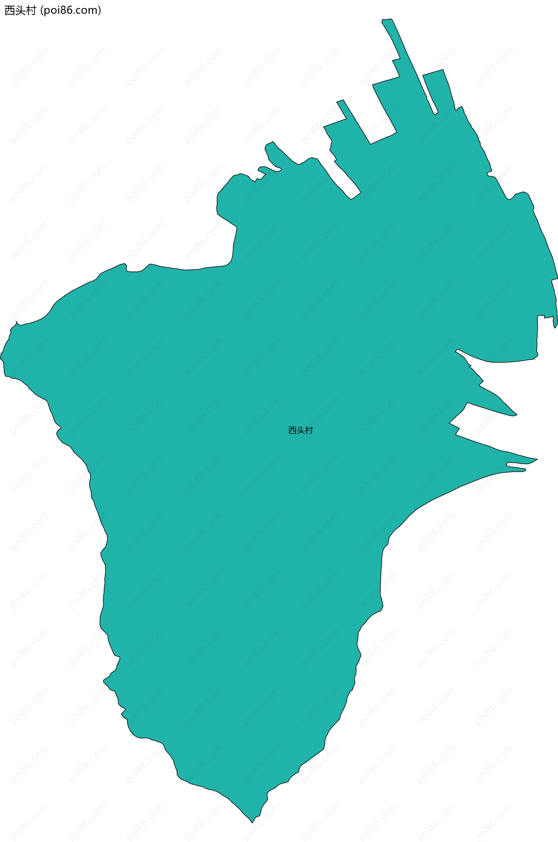 西头村边界地图