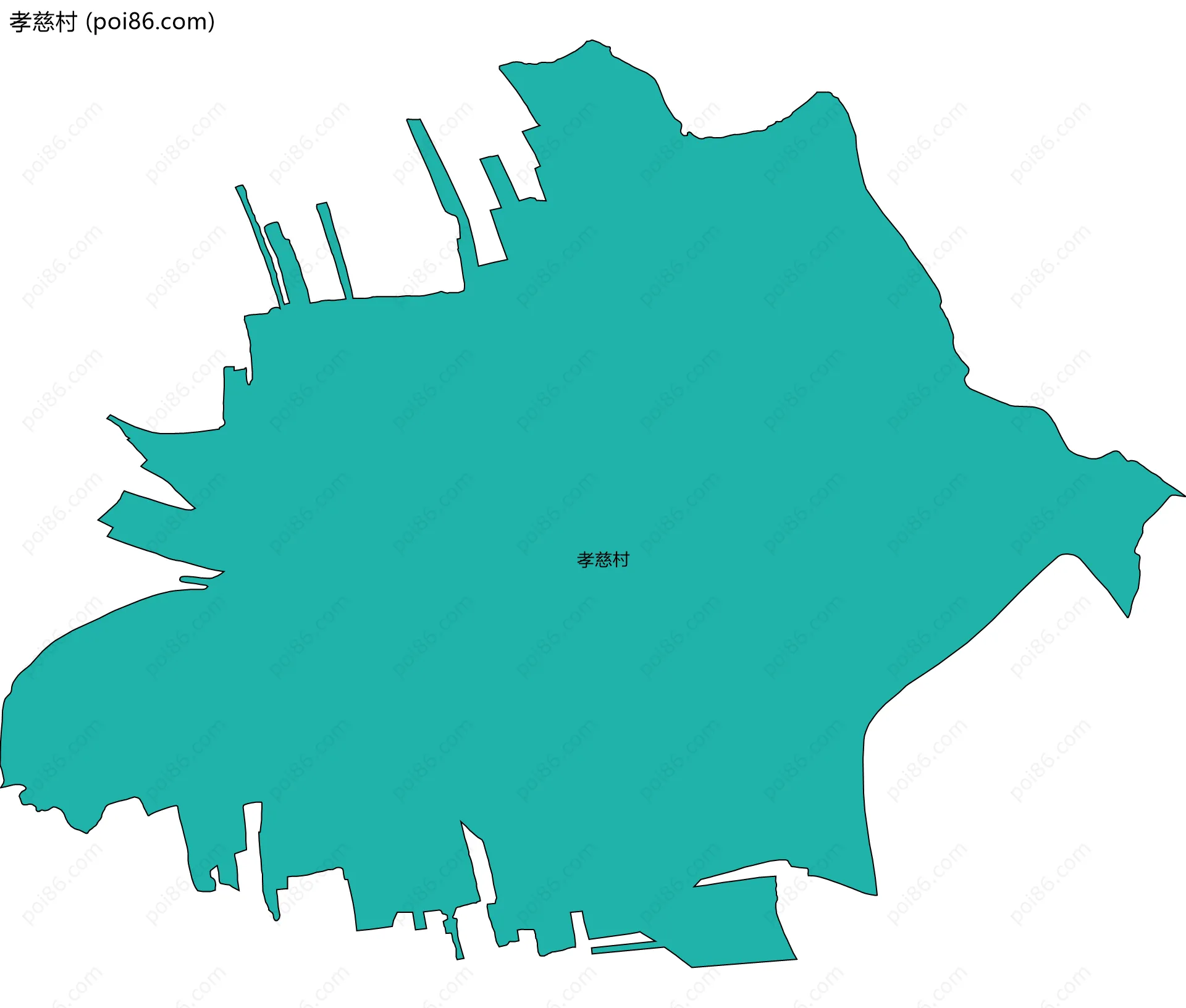 孝慈村边界地图