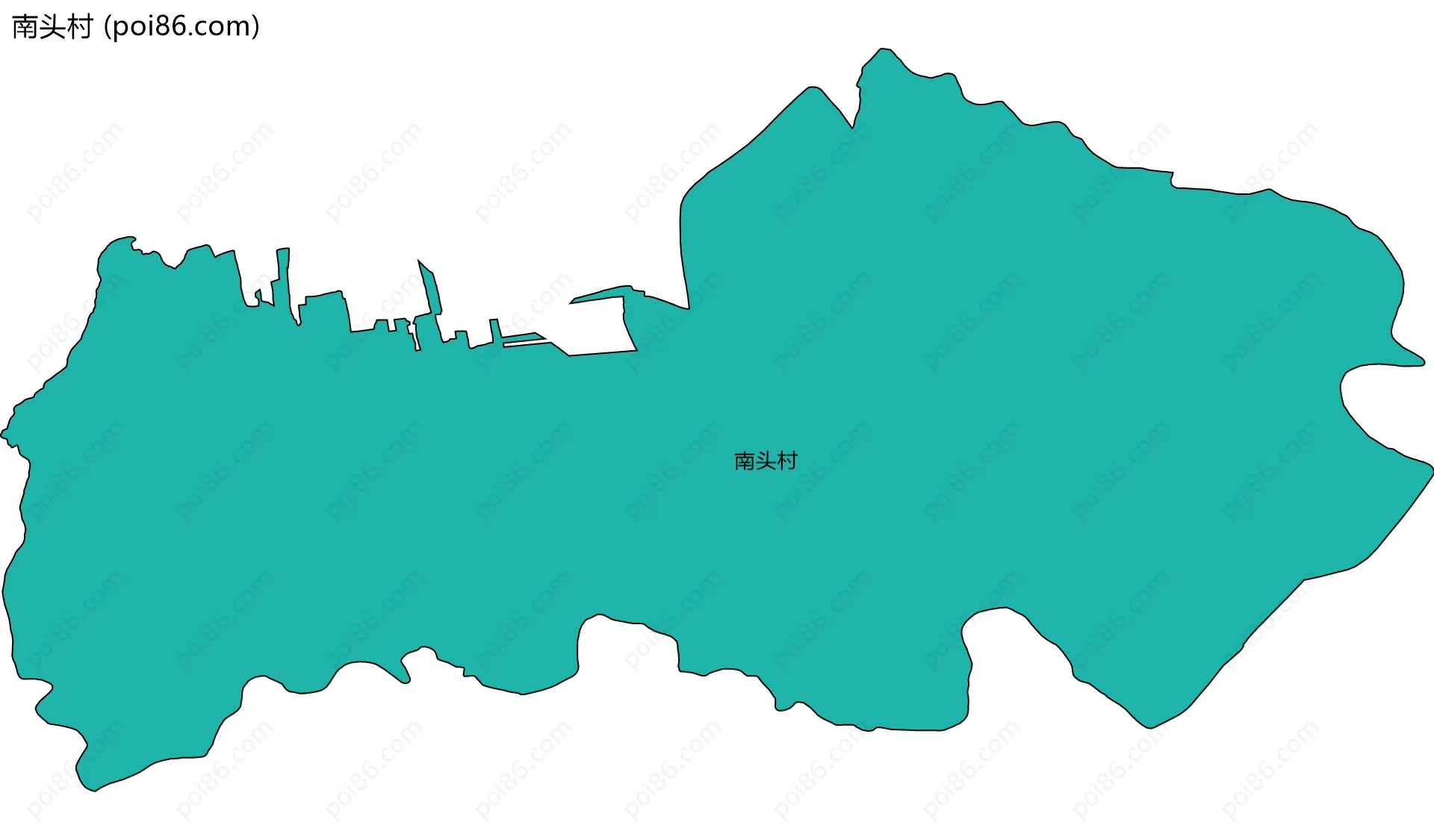 南头村边界地图