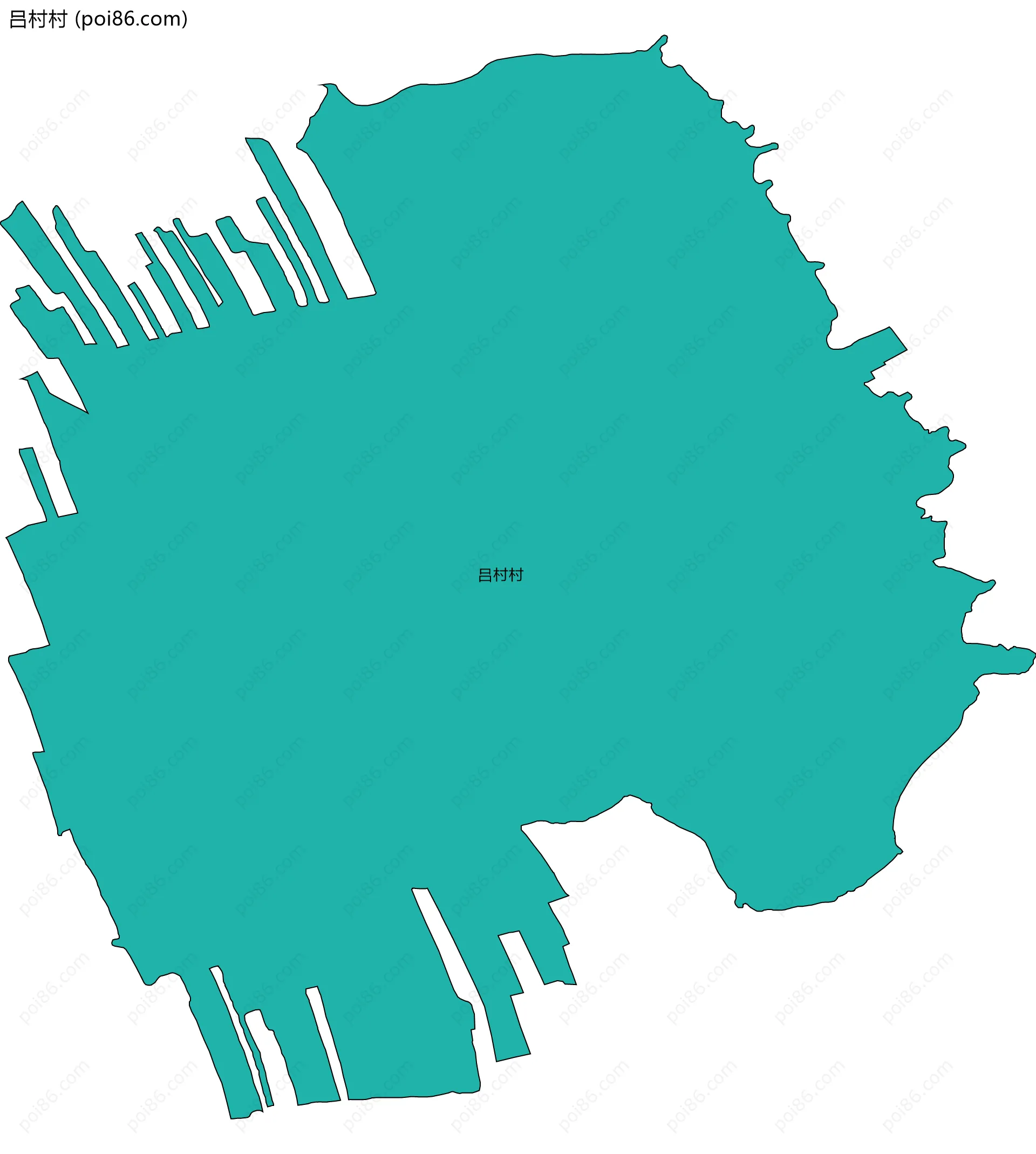 吕村村边界地图