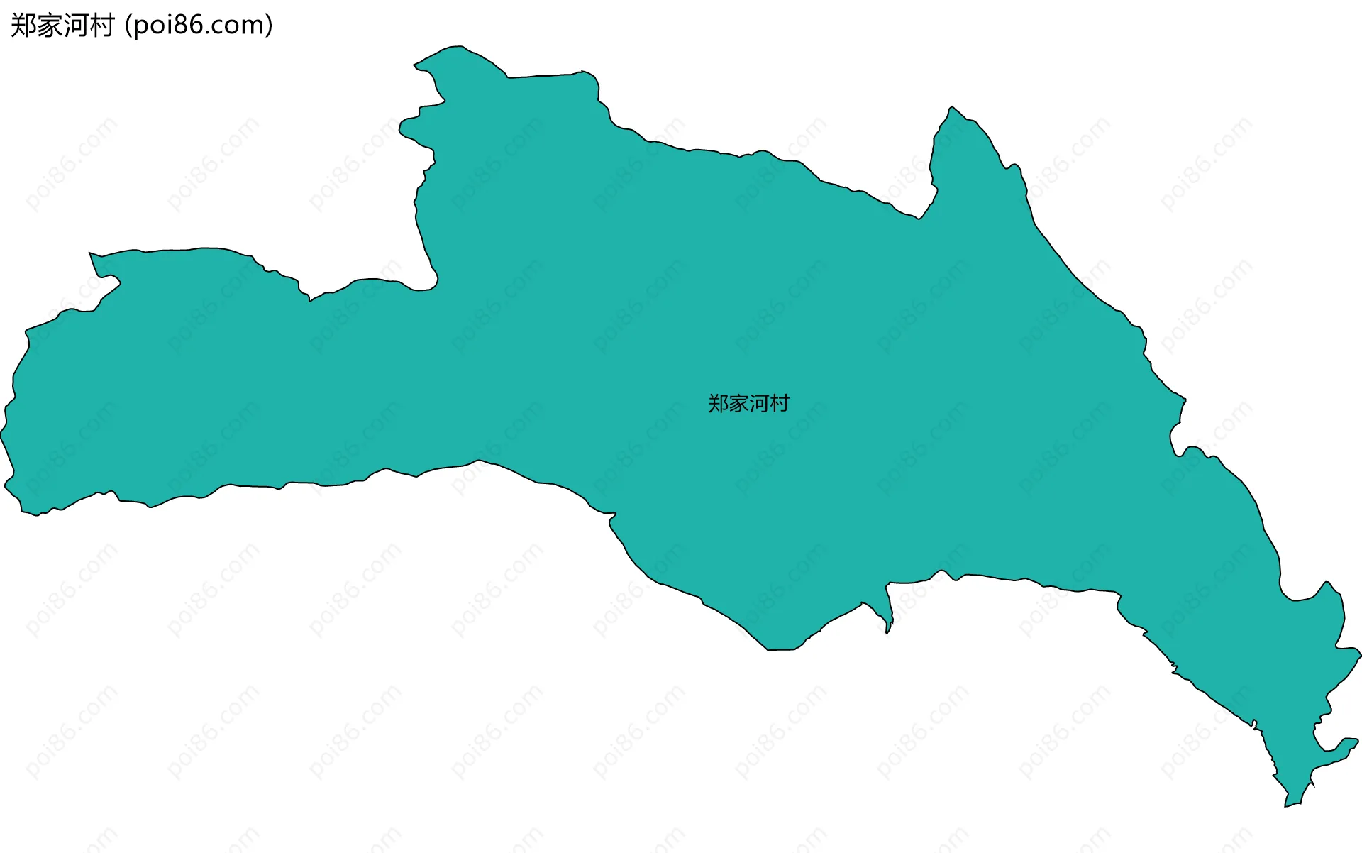 郑家河村边界地图