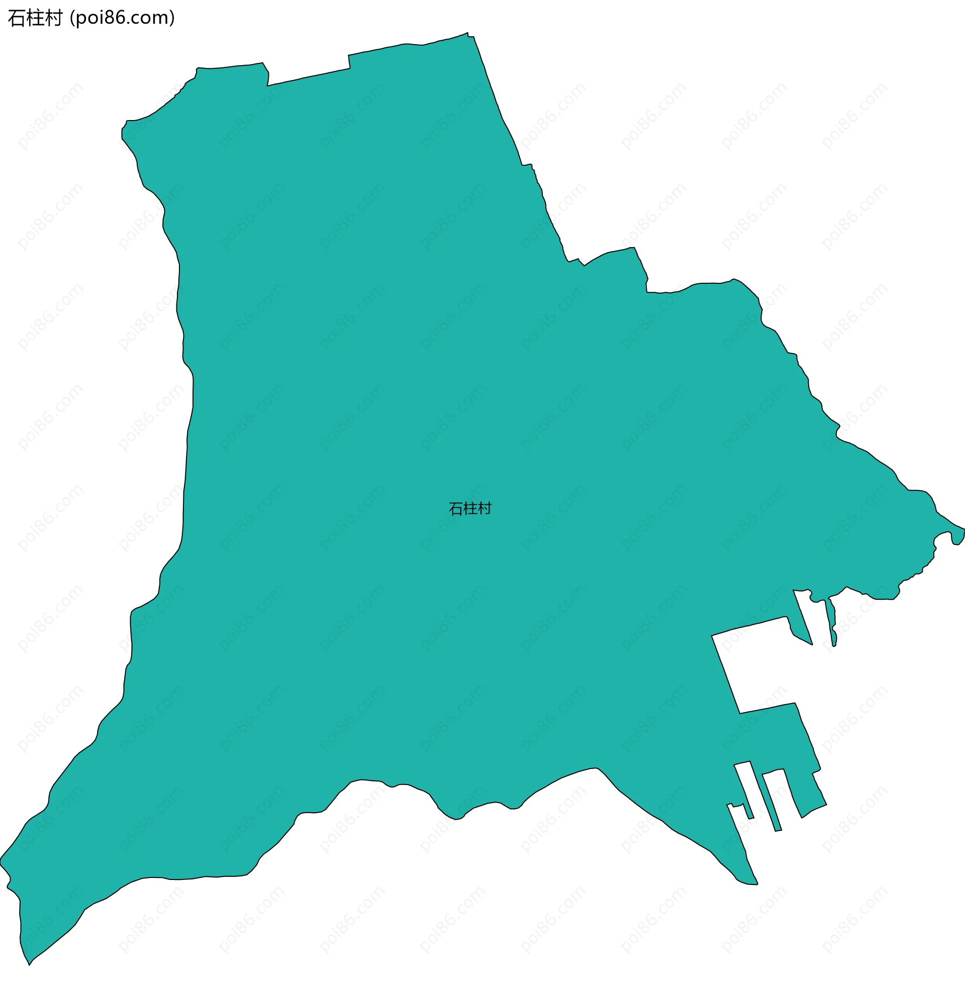 石柱村边界地图