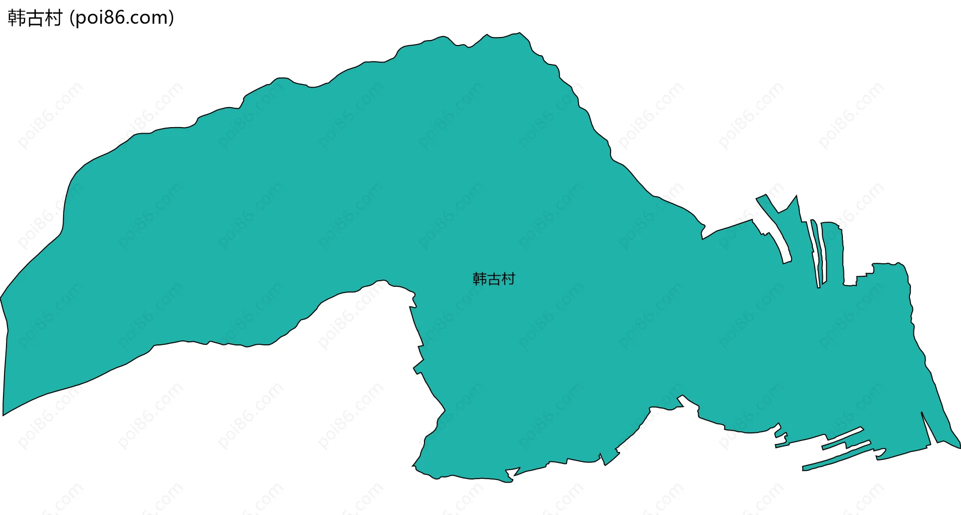 韩古村边界地图