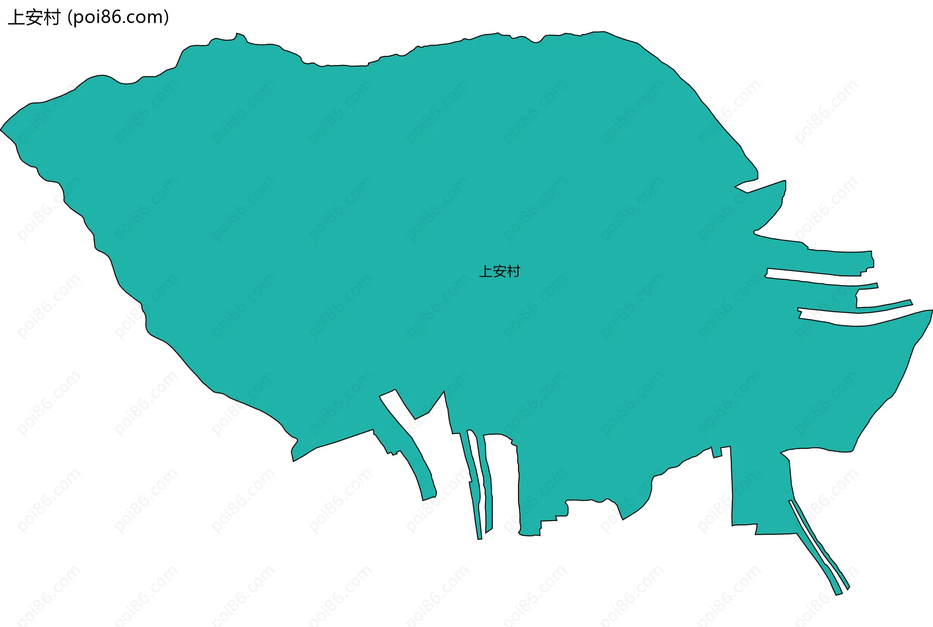 上安村边界地图