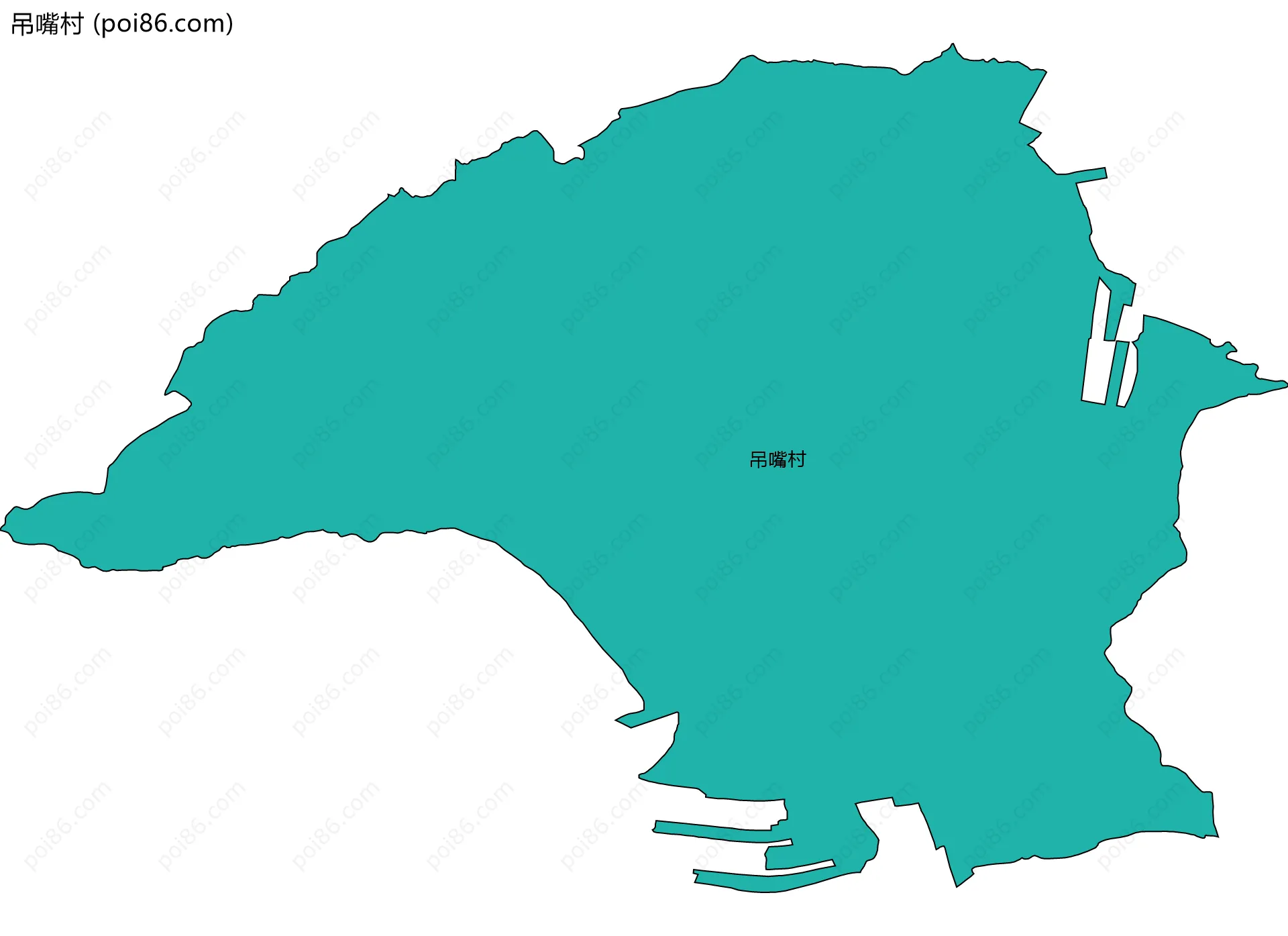 吊嘴村边界地图