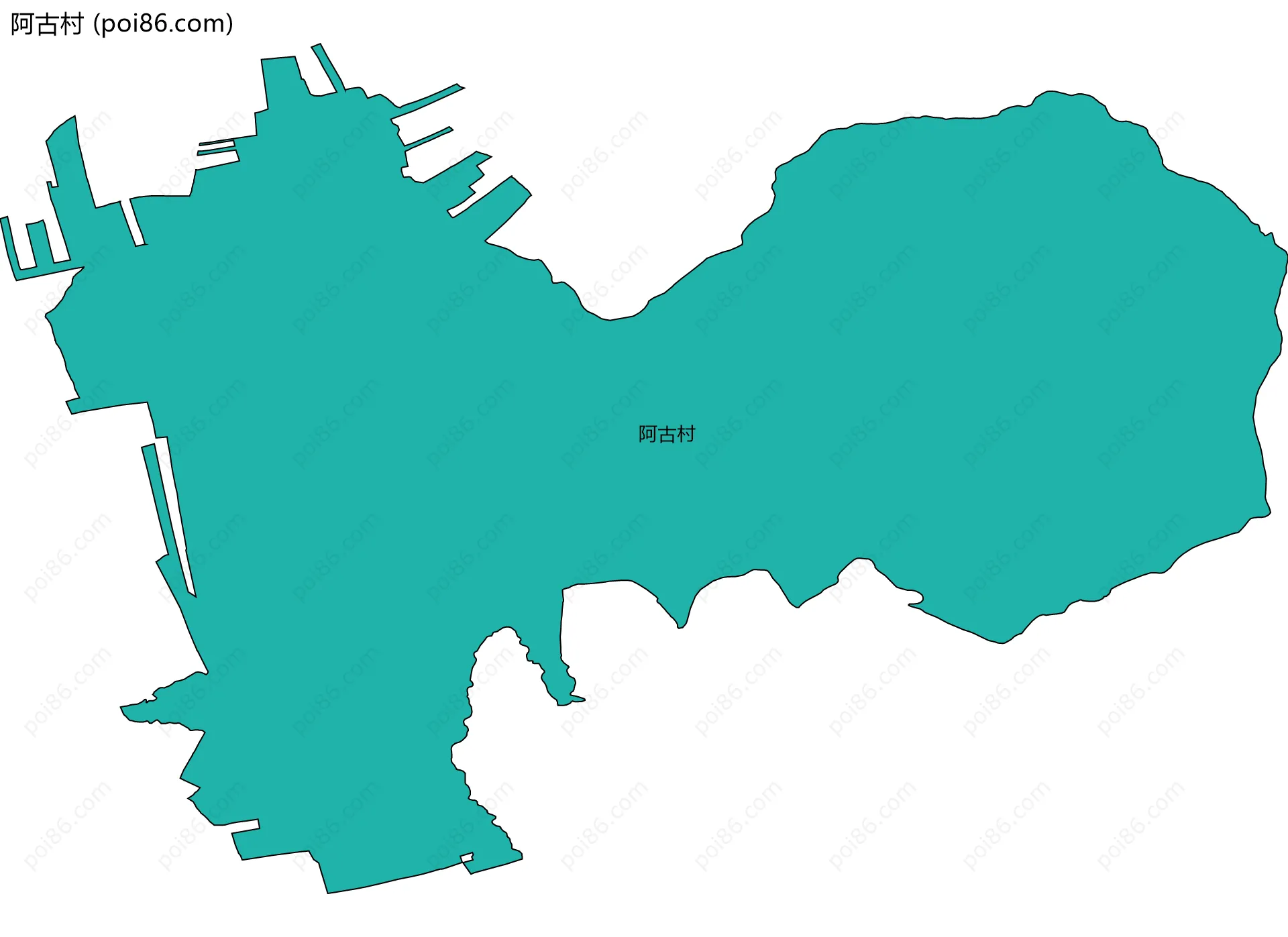 阿古村边界地图