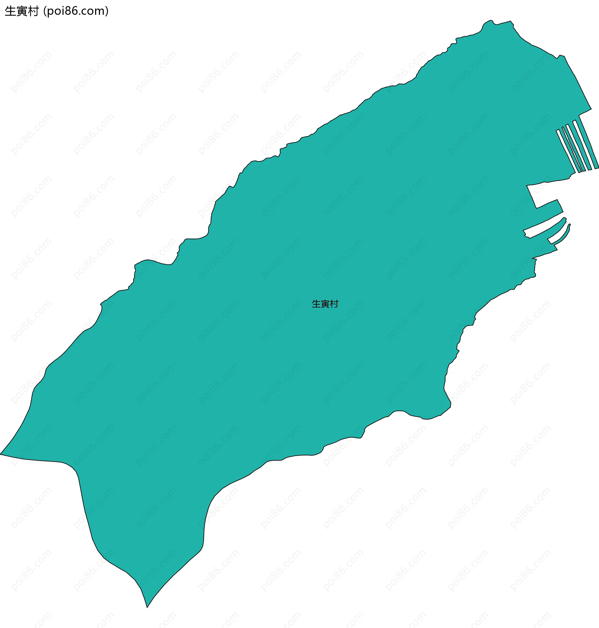 生寅村边界地图