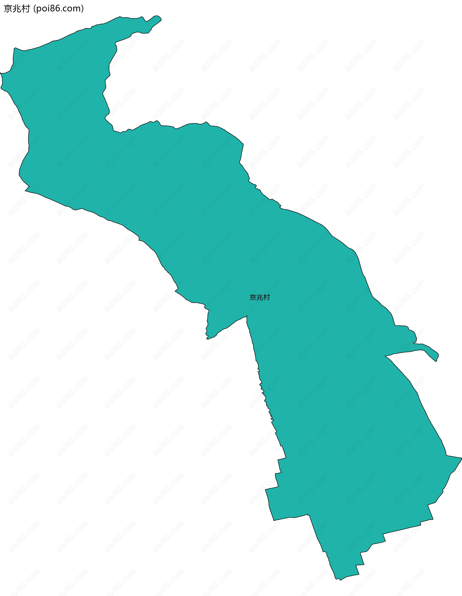 京兆村边界地图
