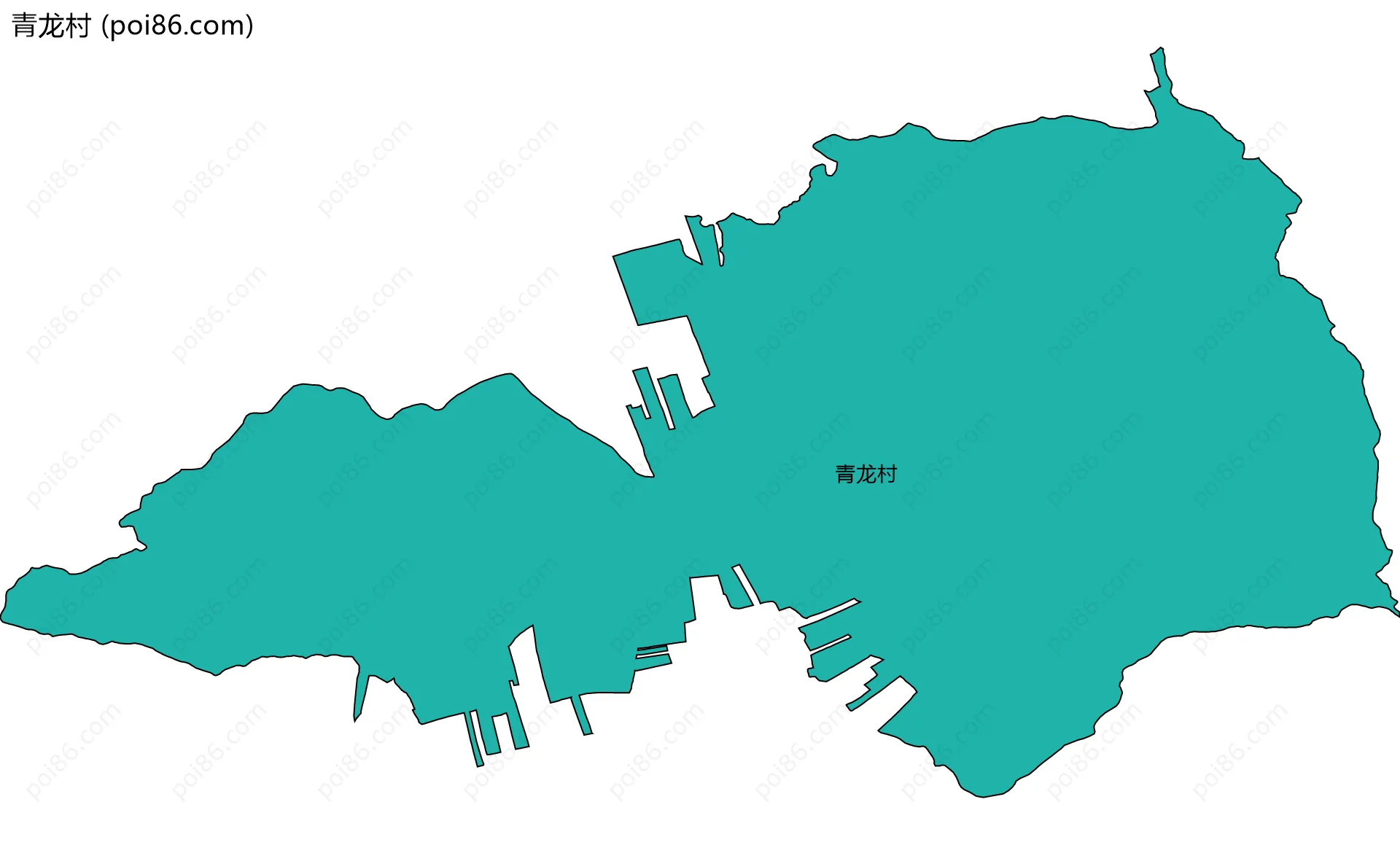 青龙村边界地图