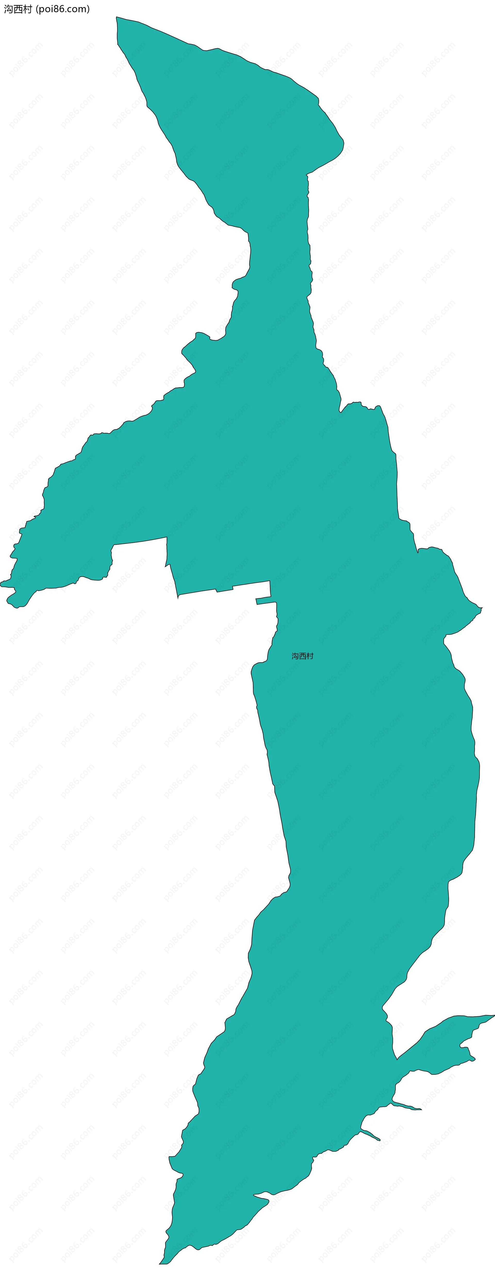 沟西村边界地图