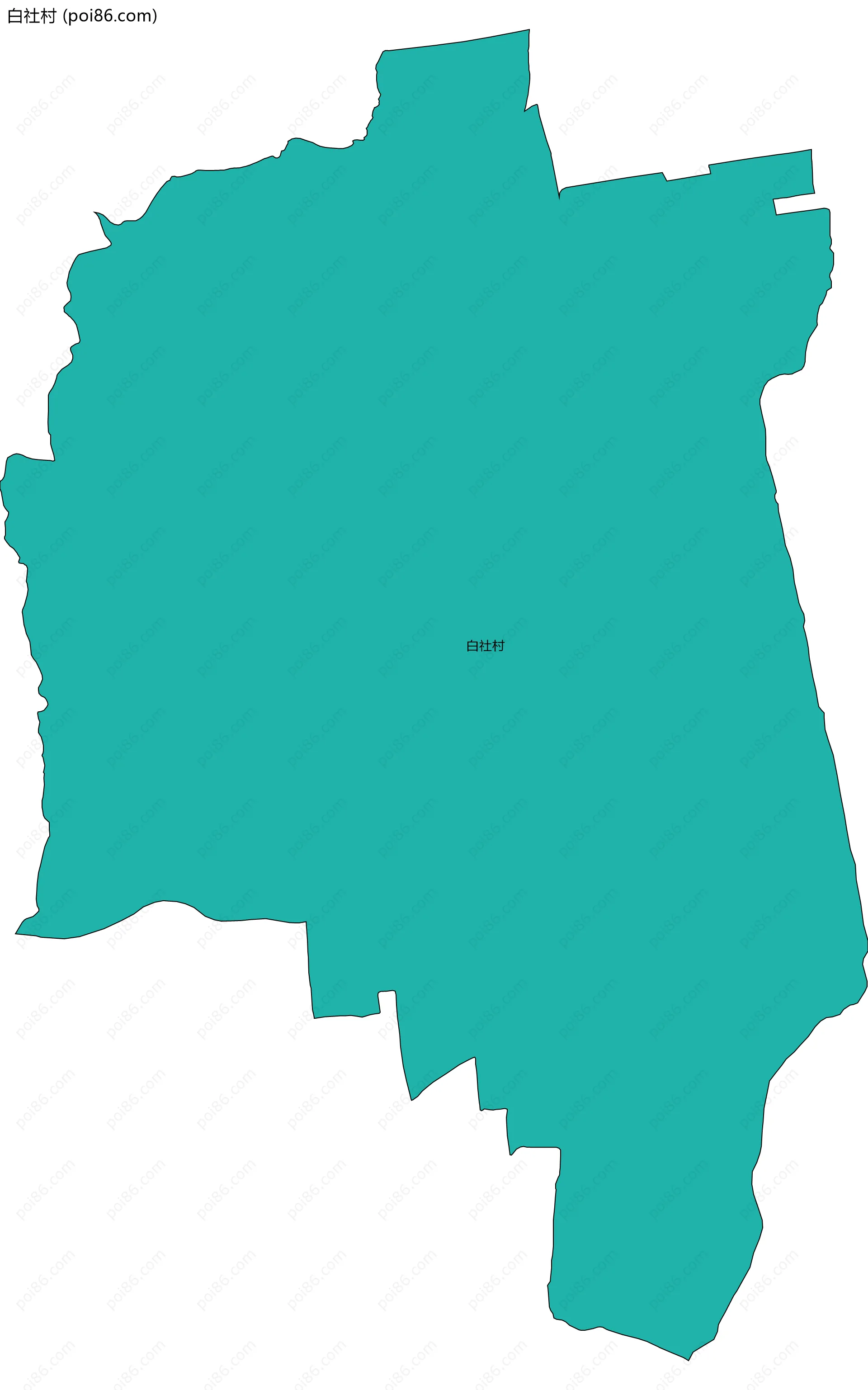 白社村边界地图