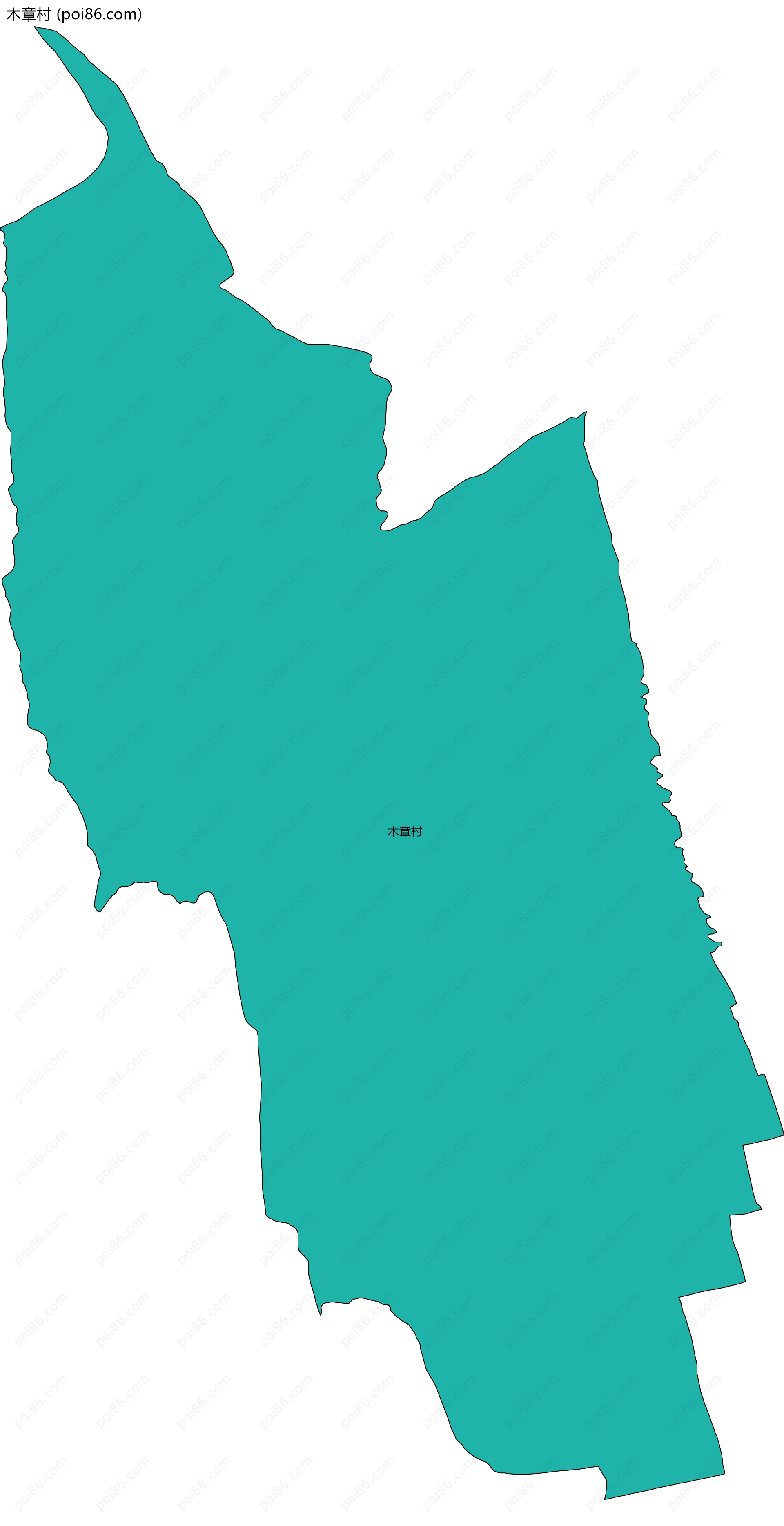 木章村边界地图