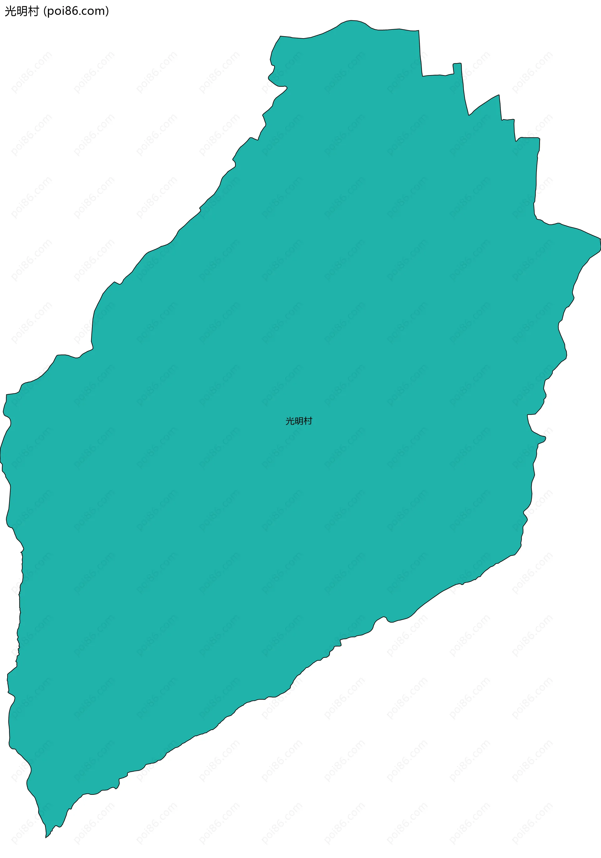 光明村边界地图