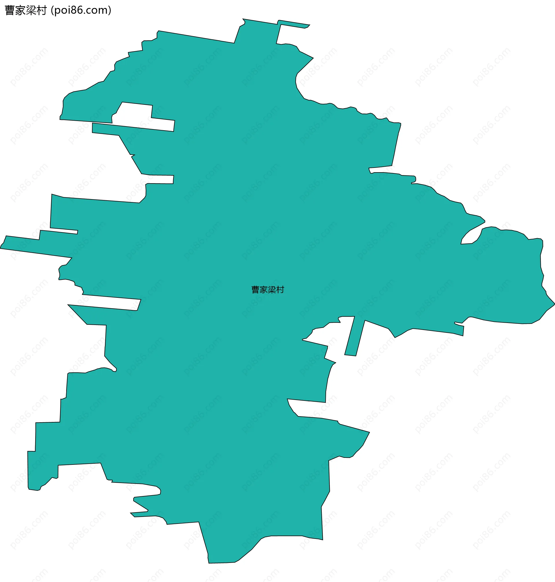 曹家梁村边界地图