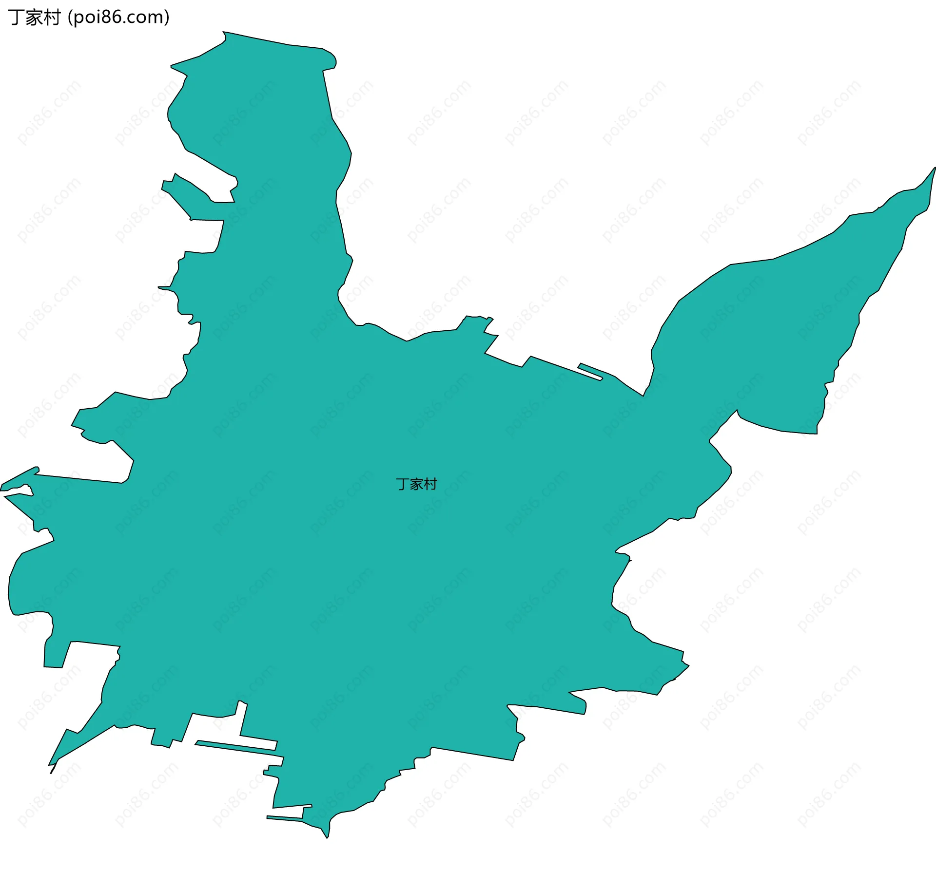 丁家村边界地图