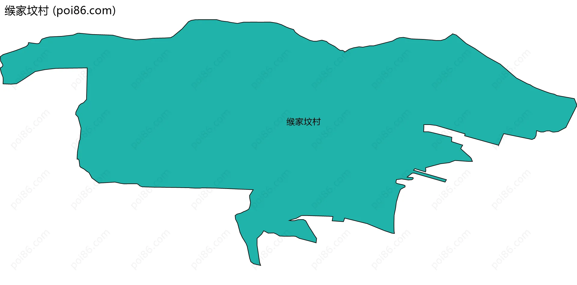 缑家坟村边界地图