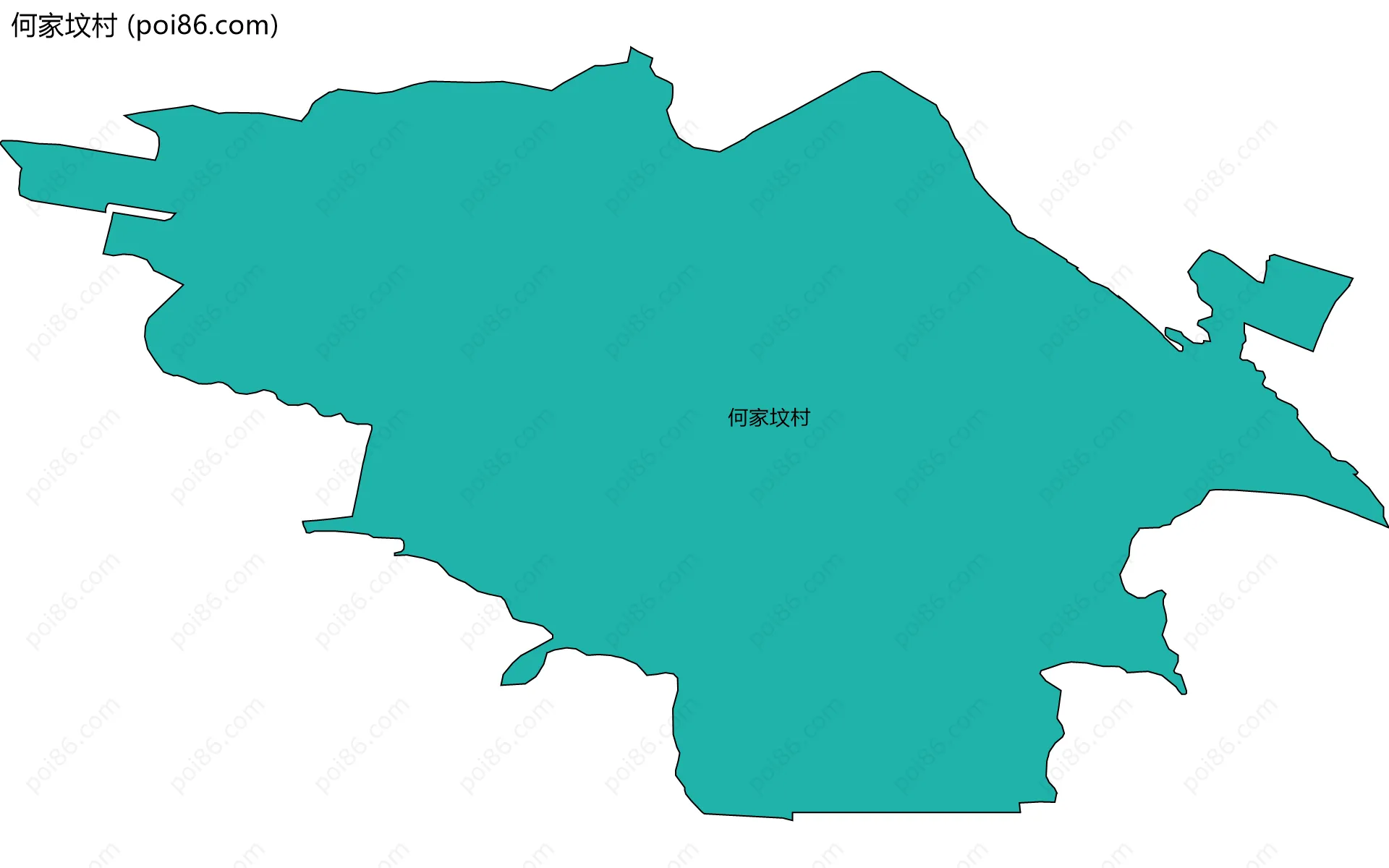 何家坟村边界地图