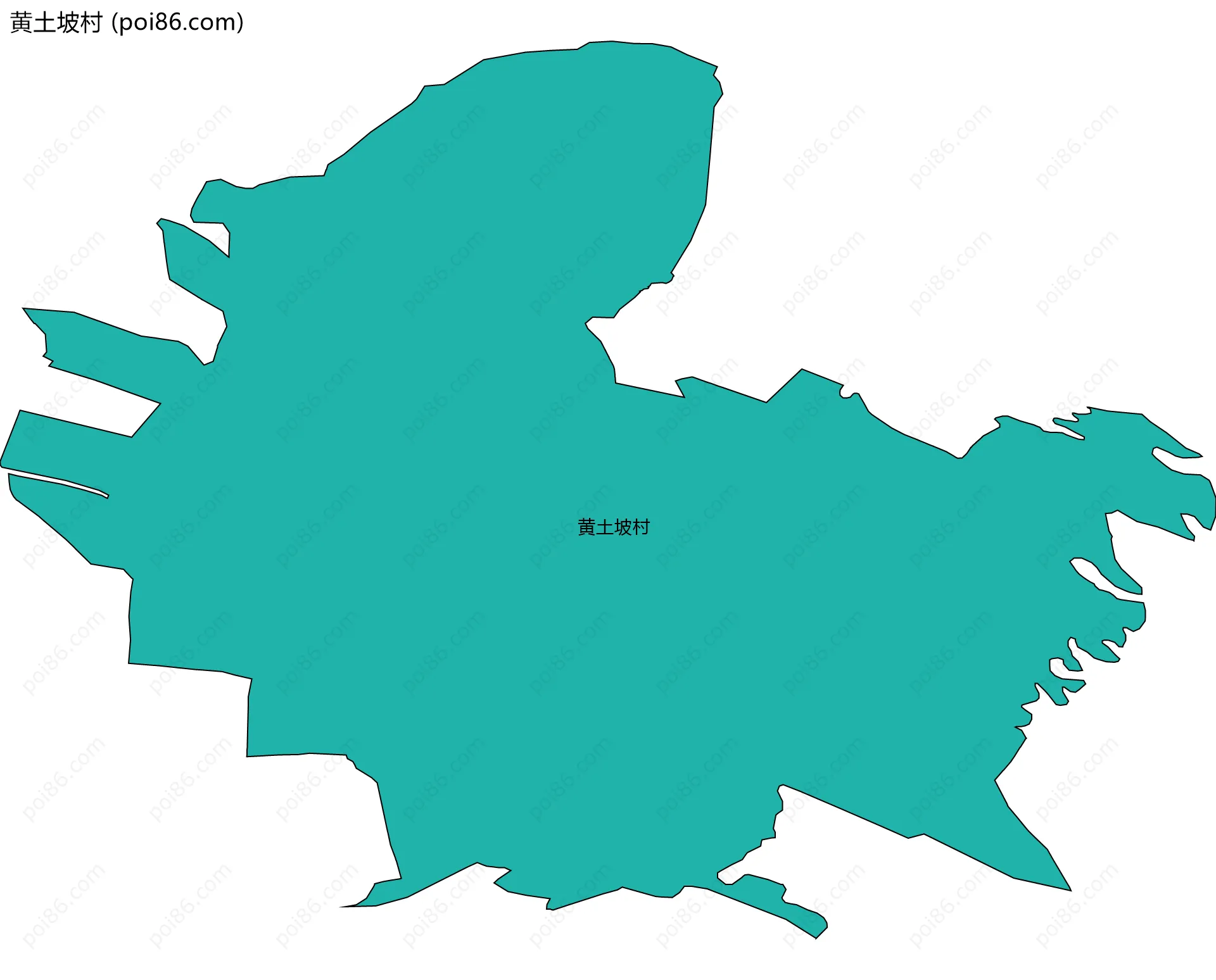 黄土坡村边界地图