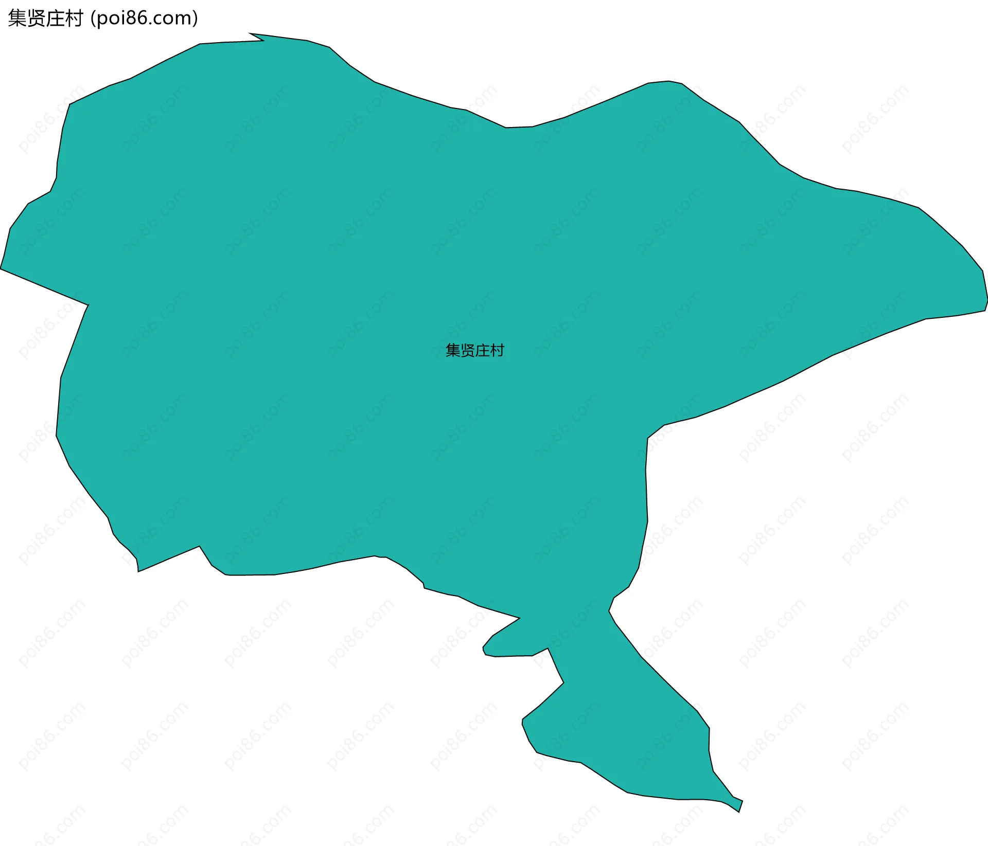 集贤庄村边界地图