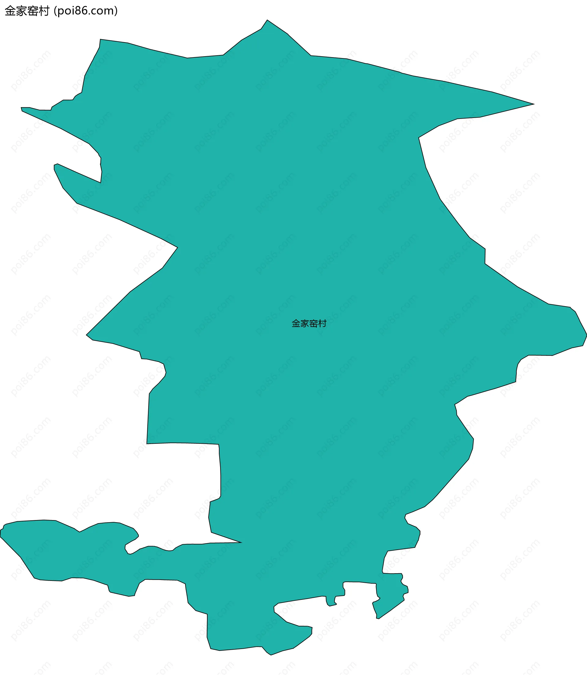 金家窑村边界地图