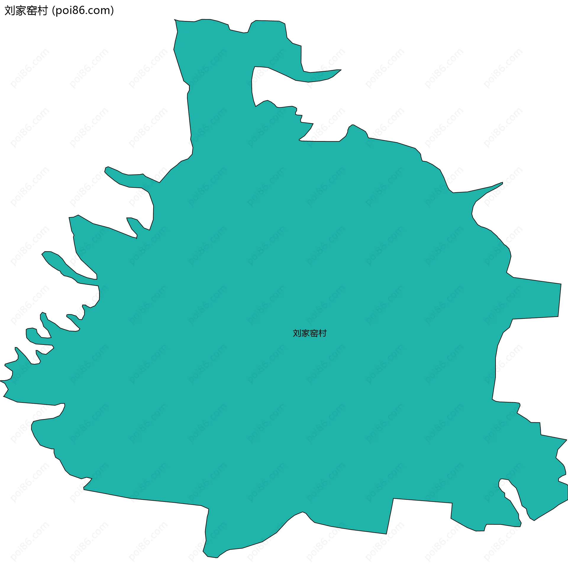 刘家窑村边界地图