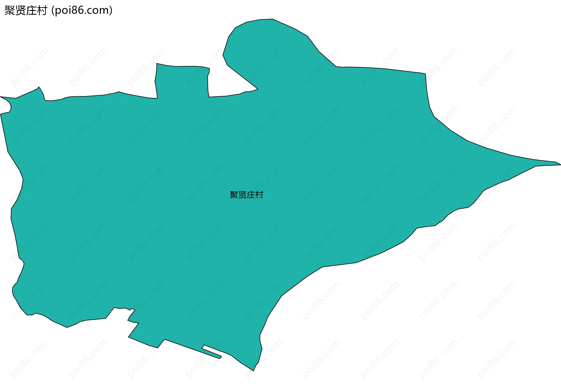 聚贤庄村边界地图