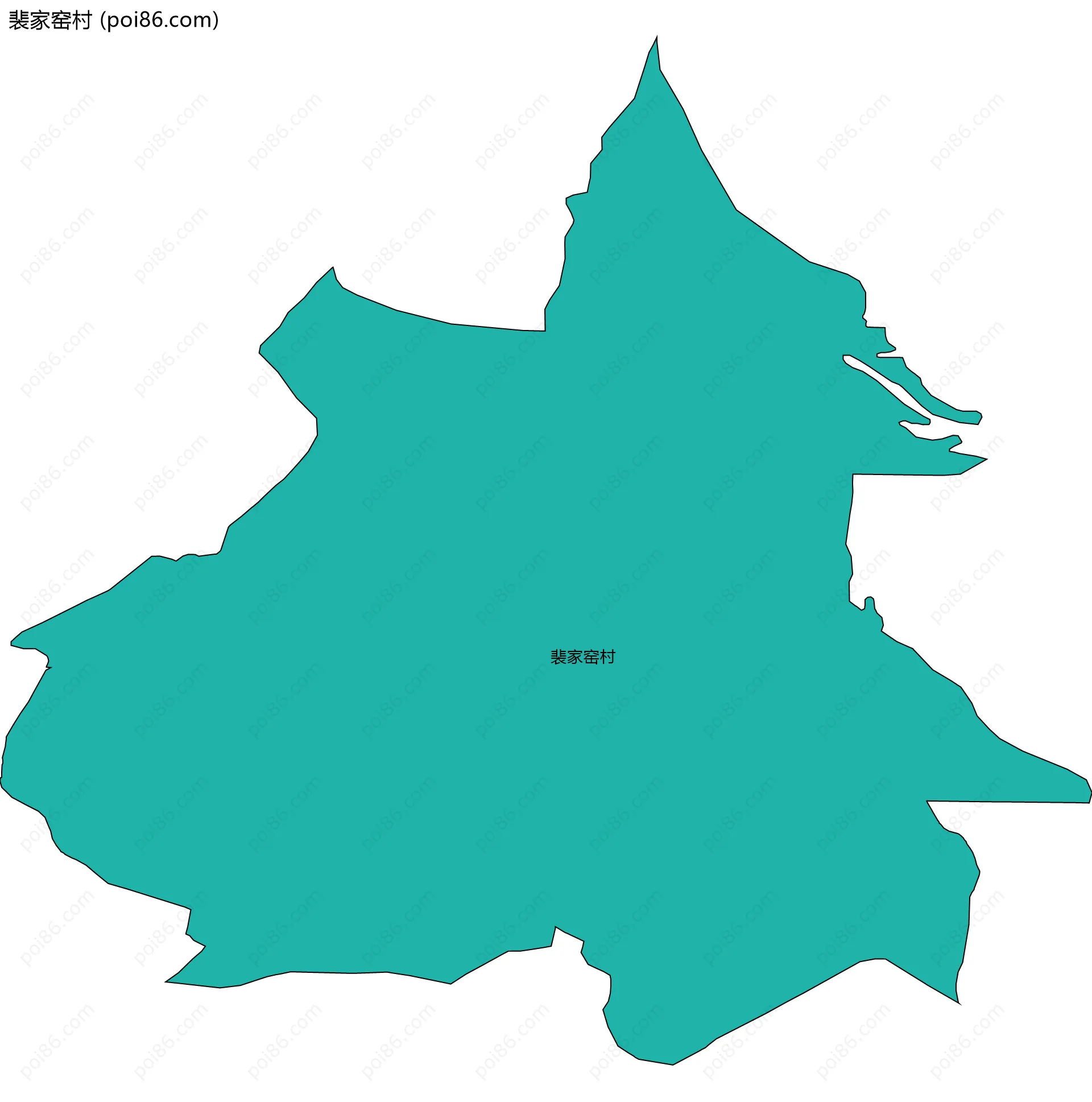 裴家窑村边界地图