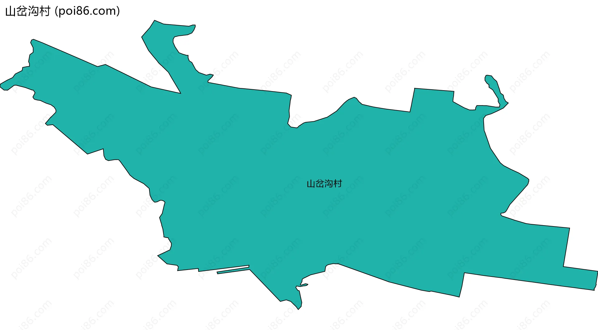 山岔沟村边界地图