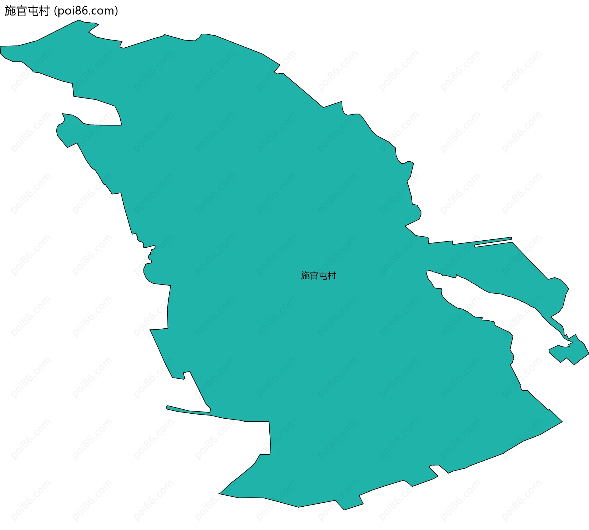 施官屯村边界地图