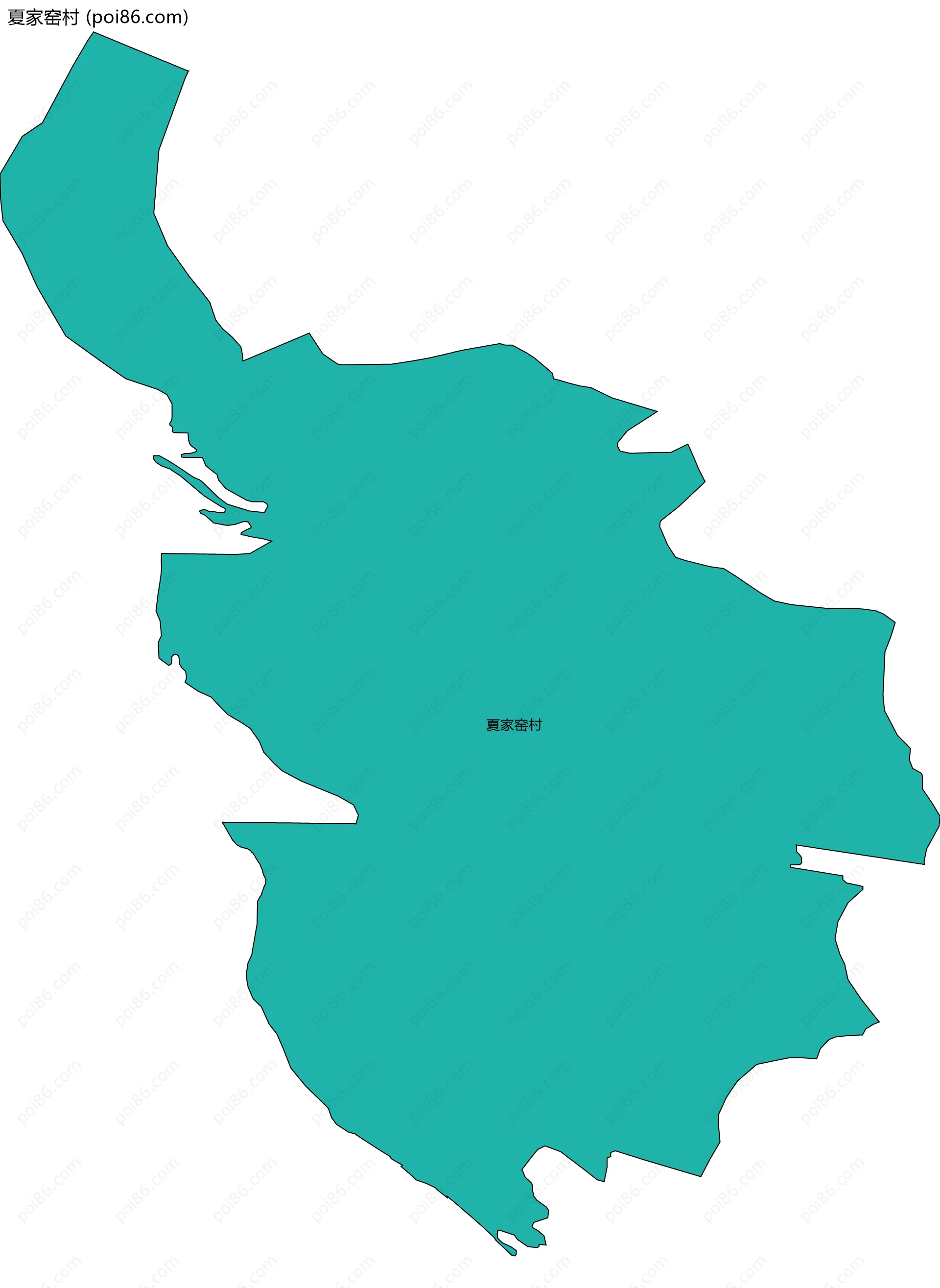 夏家窑村边界地图