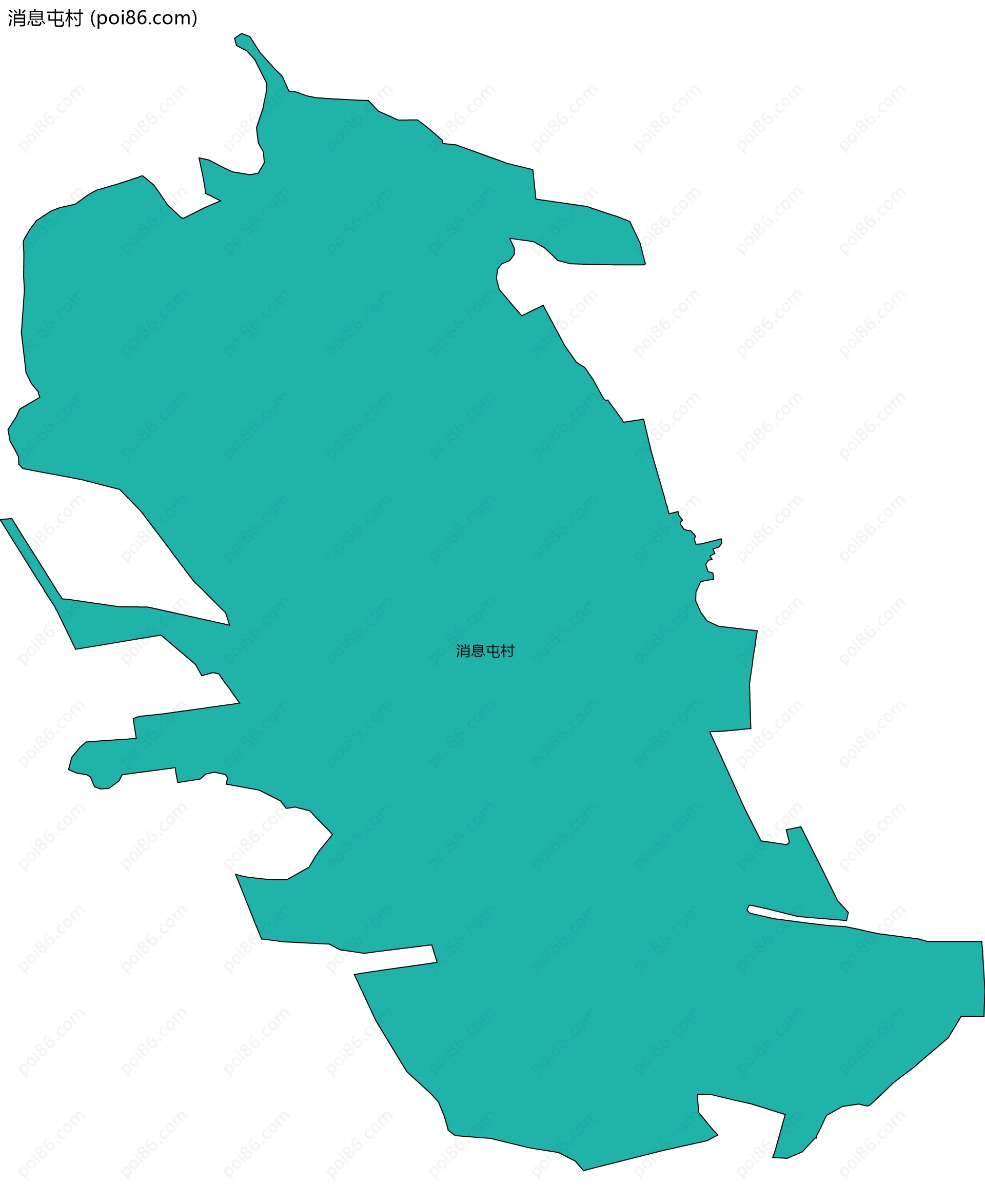 消息屯村边界地图