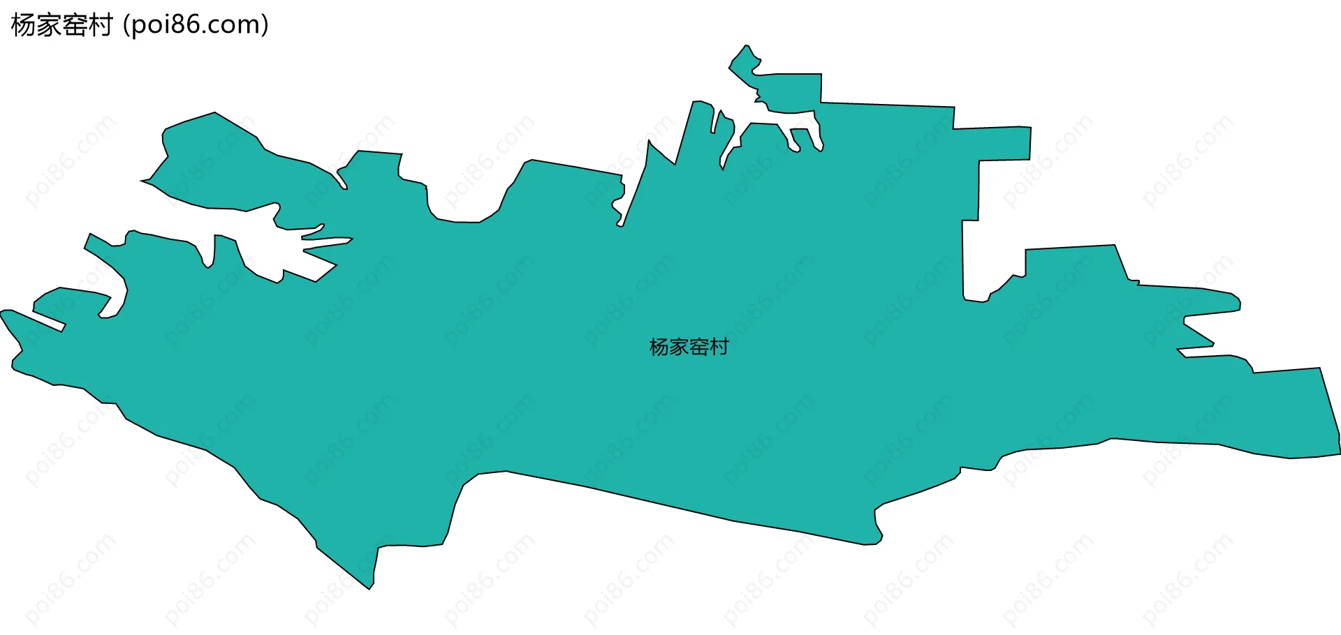 杨家窑村边界地图