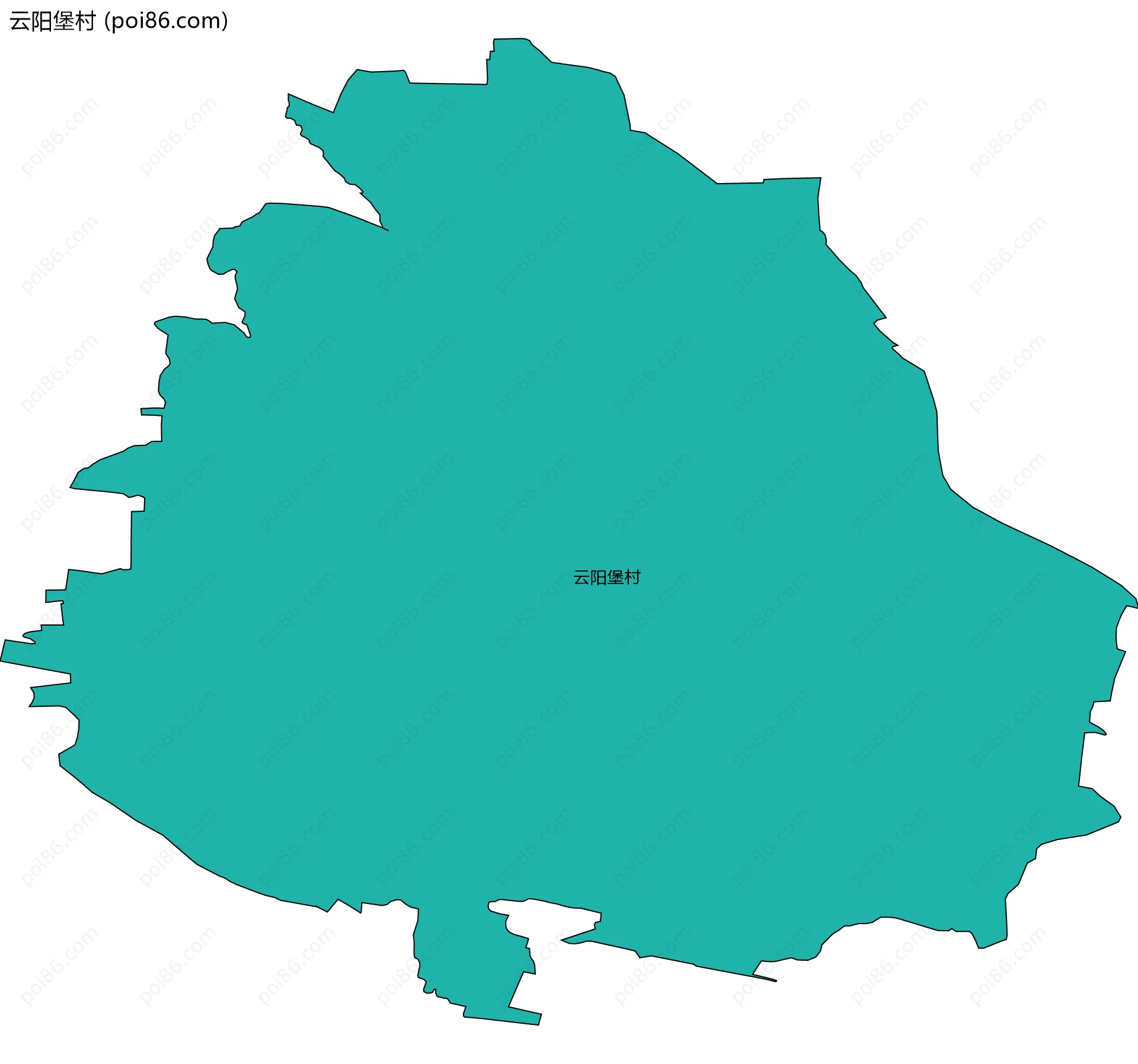 云阳堡村边界地图