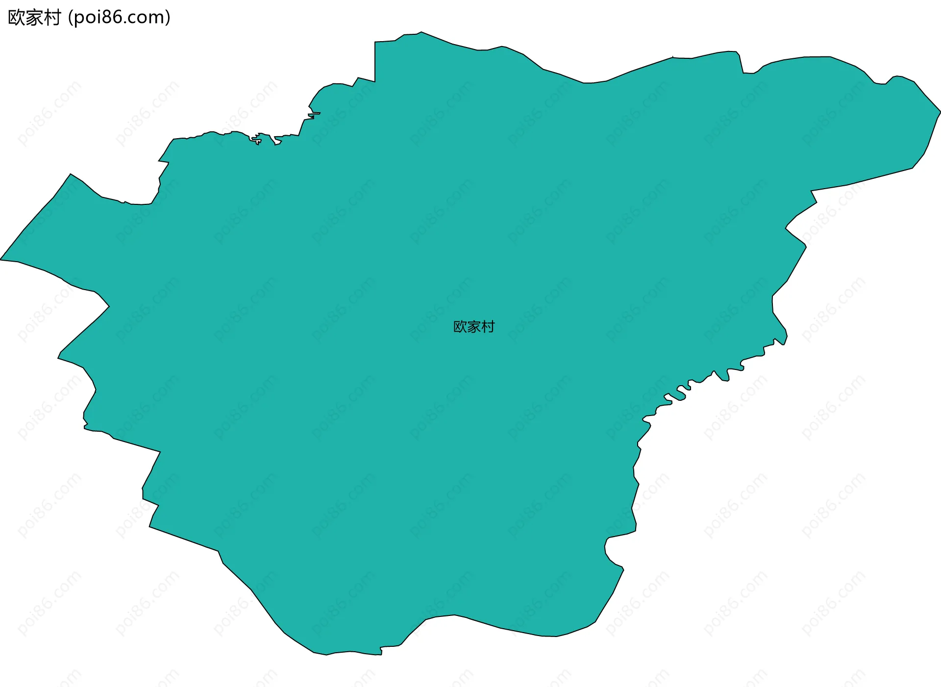 欧家村边界地图