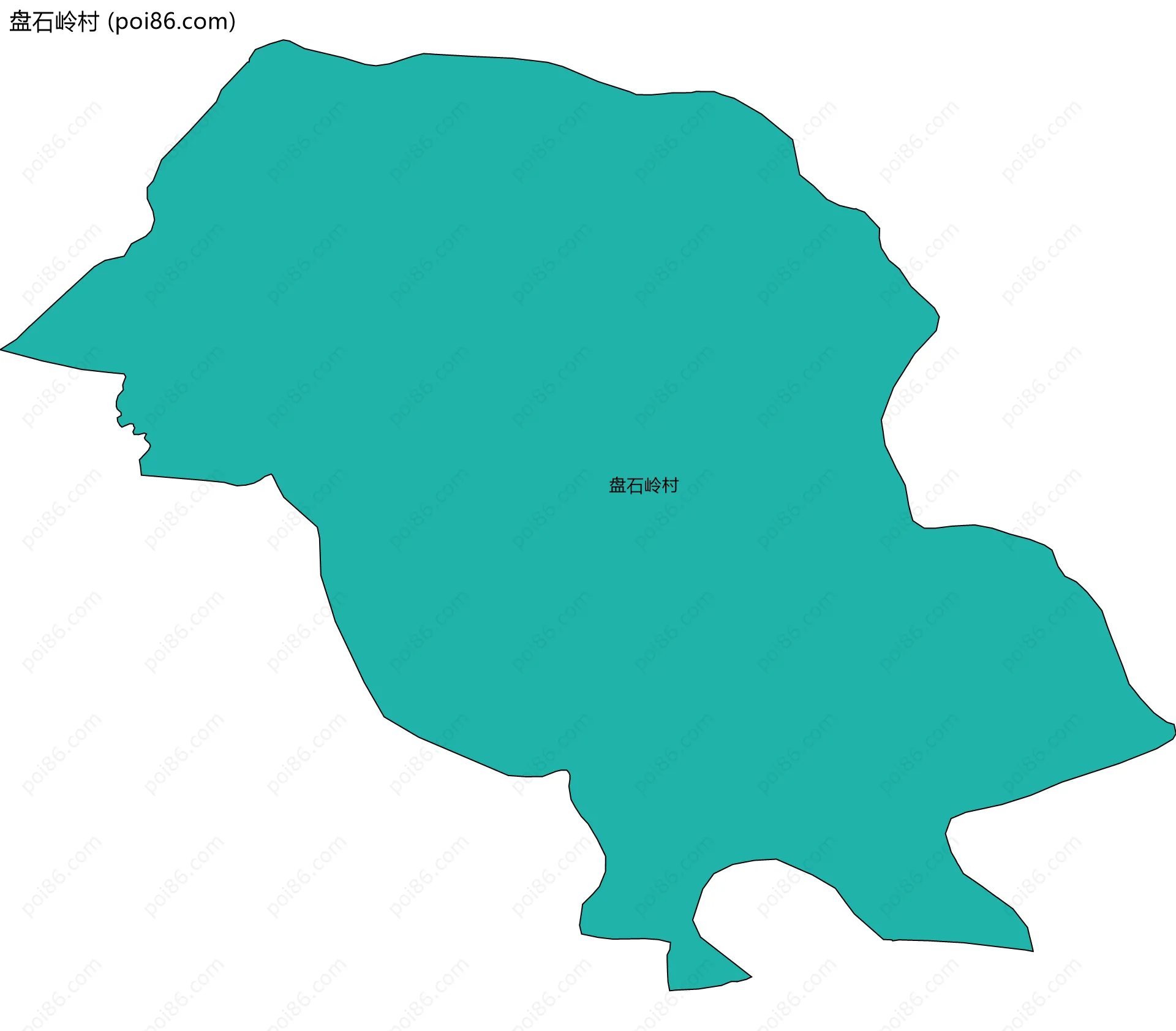 盘石岭村边界地图