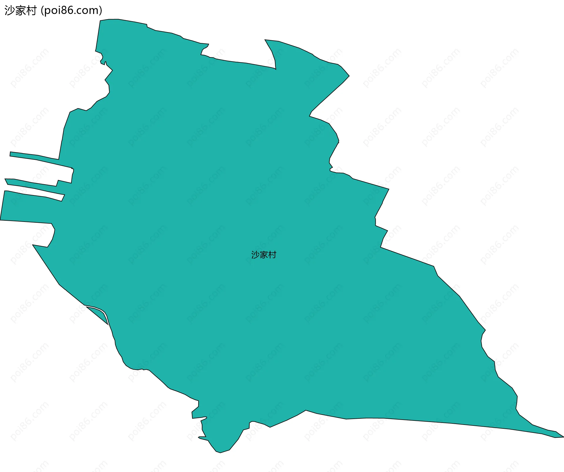 沙家村边界地图
