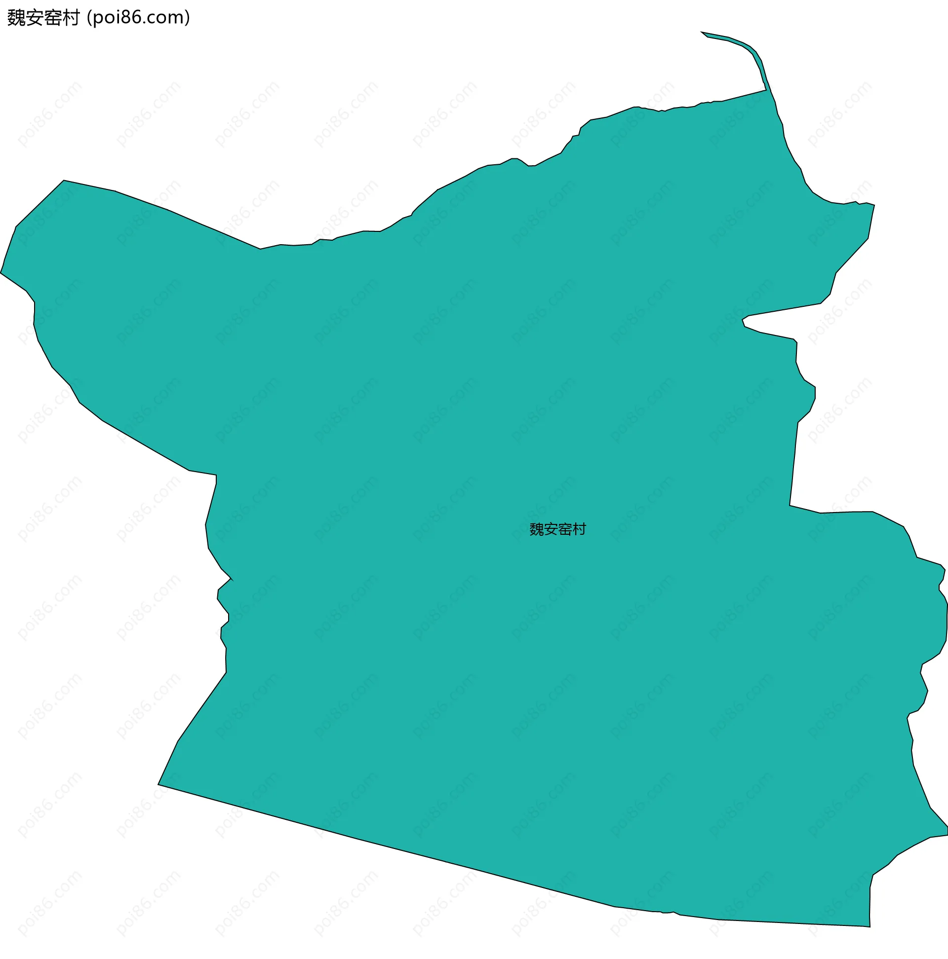 魏安窑村边界地图