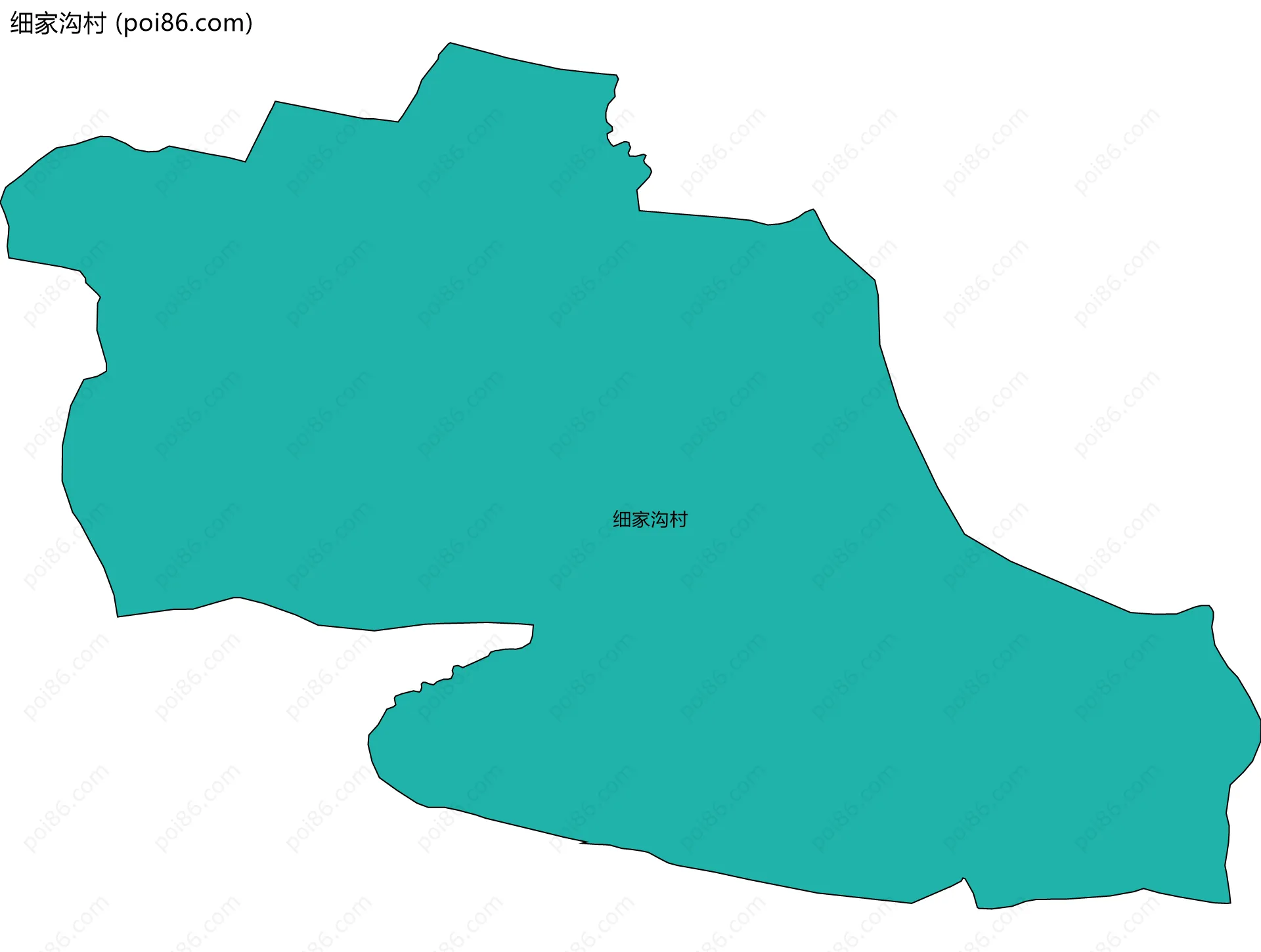 细家沟村边界地图