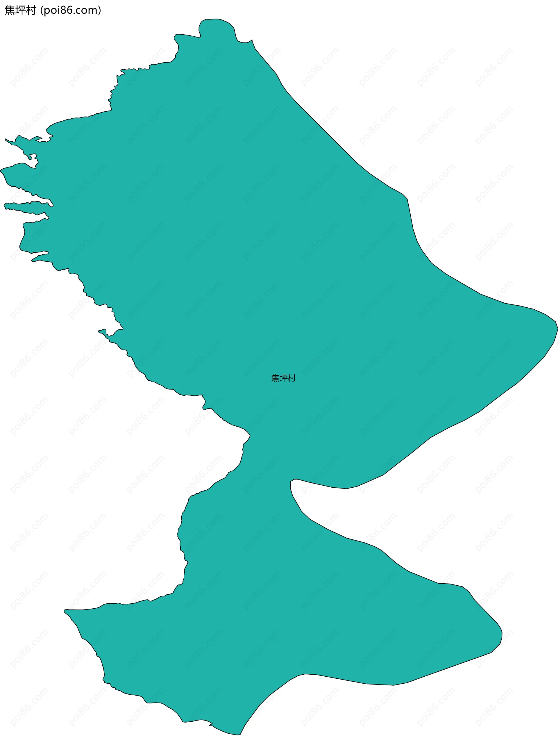 焦坪村边界地图