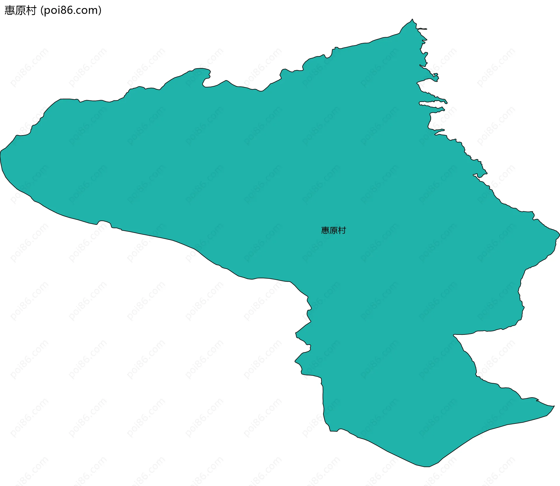 惠原村边界地图