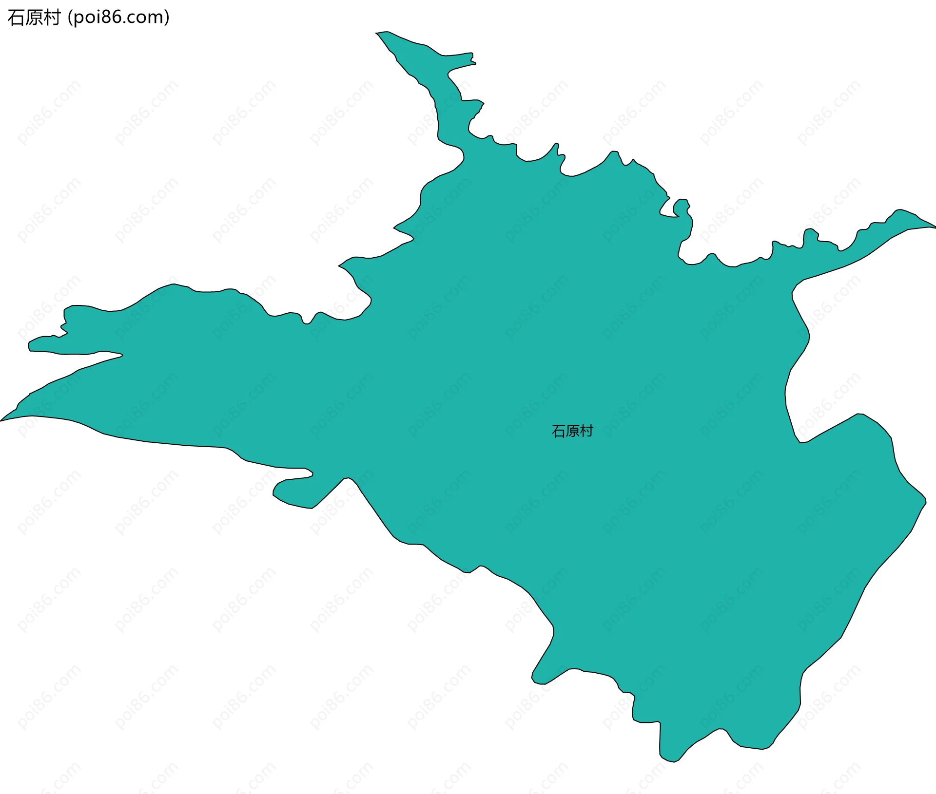 石原村边界地图